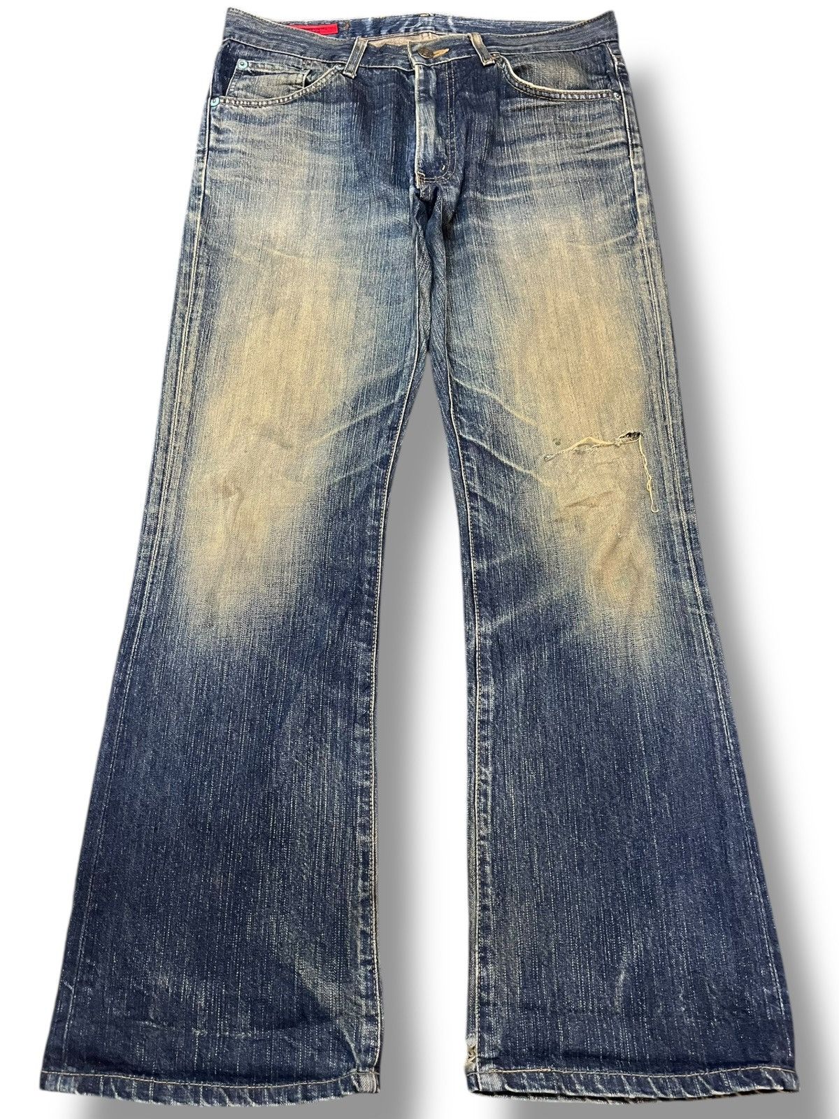14th Addiction × Beauty Beast × Edwin Vintage Edwin Rebel 503 Flare Mudwash Denim Size US 31 - 1 Thumbnail