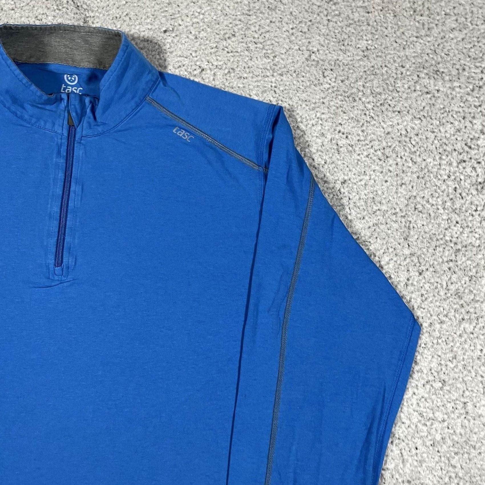 Vintage tasc Performance Pullover 1/4 Zip Mens L Blue Activewear Sweatshirt Size US L / EU 52-54 / 3 - 6 Thumbnail