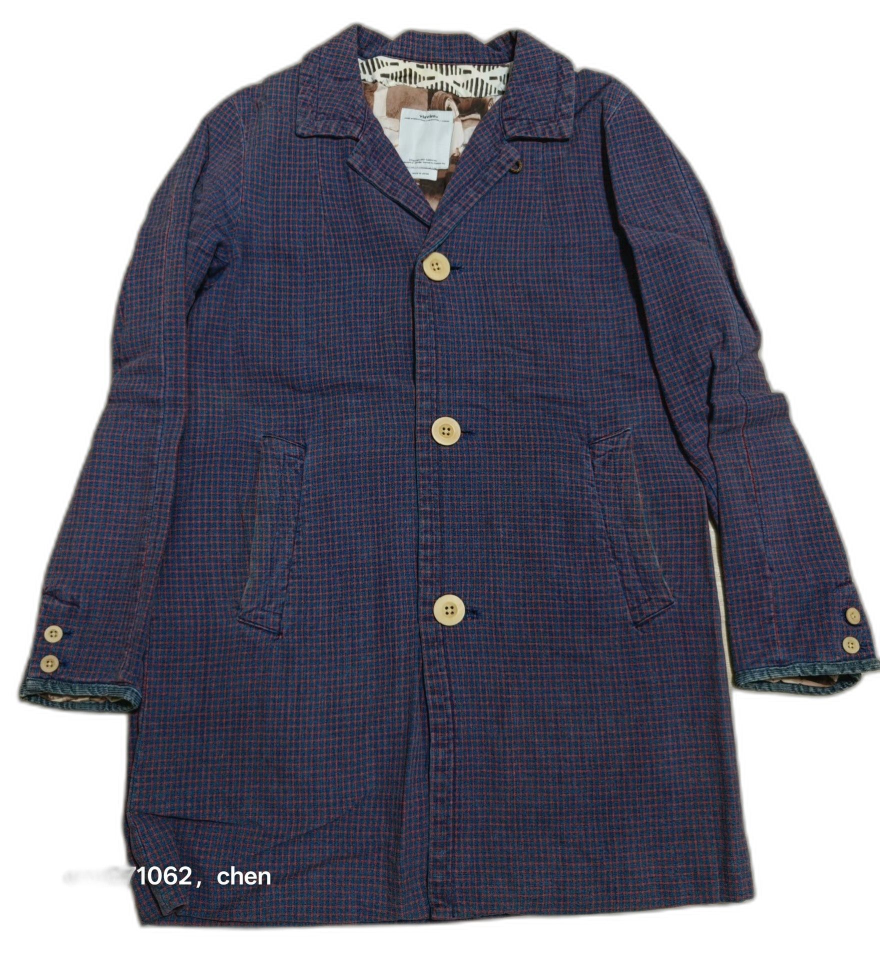 Visvim visvim 15ss Mies Coat Indigo Check Size US S / EU 44-46 / 1 - 1 Thumbnail