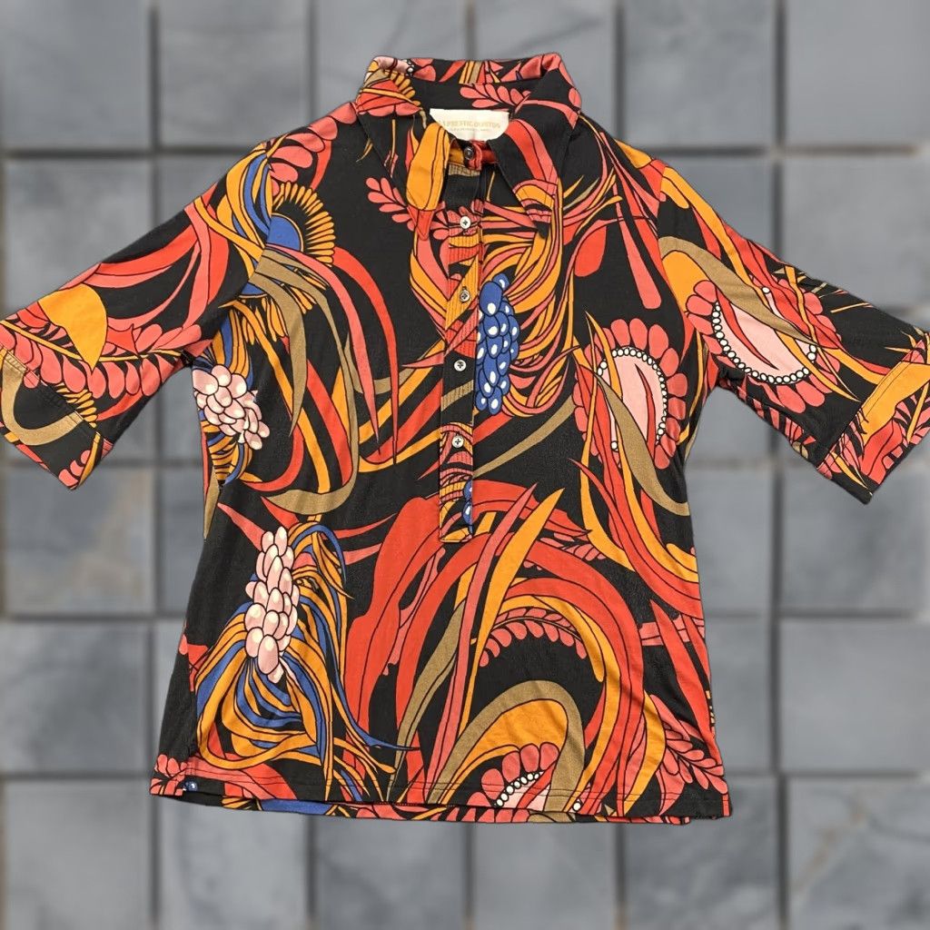 Vintage VINTAGE La Prestic Ouiston Polo Shirt Womens 0 Floral Print Lauren SS22WSH11B Size XS / US 0-2 / IT 36-38 - 1 Thumbnail