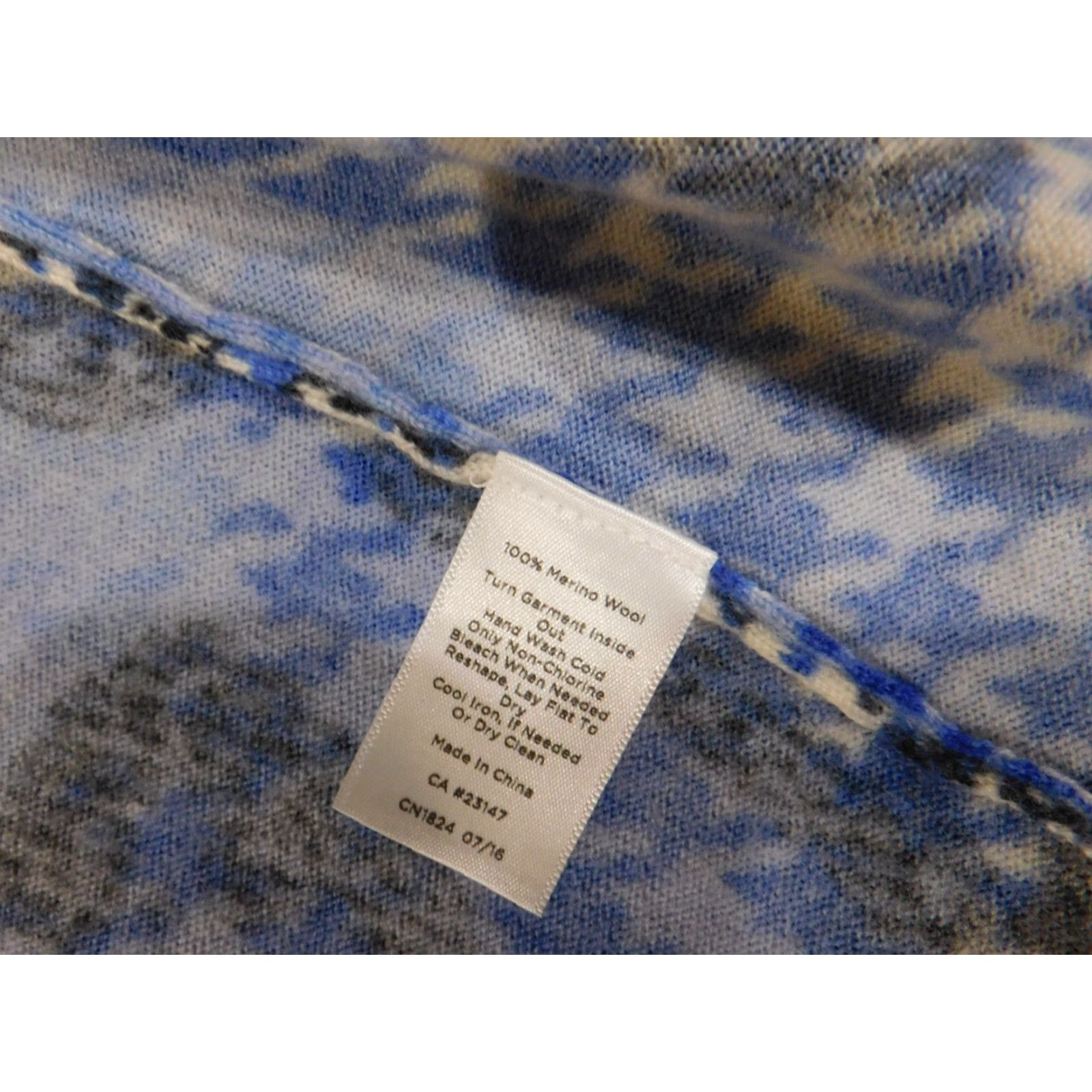 Talbots Talbots Sweater Cardigan Womens S Blue Wool Geometric Knit Geometric Vintage No Size S / US 4 / IT 40 - 7 Thumbnail
