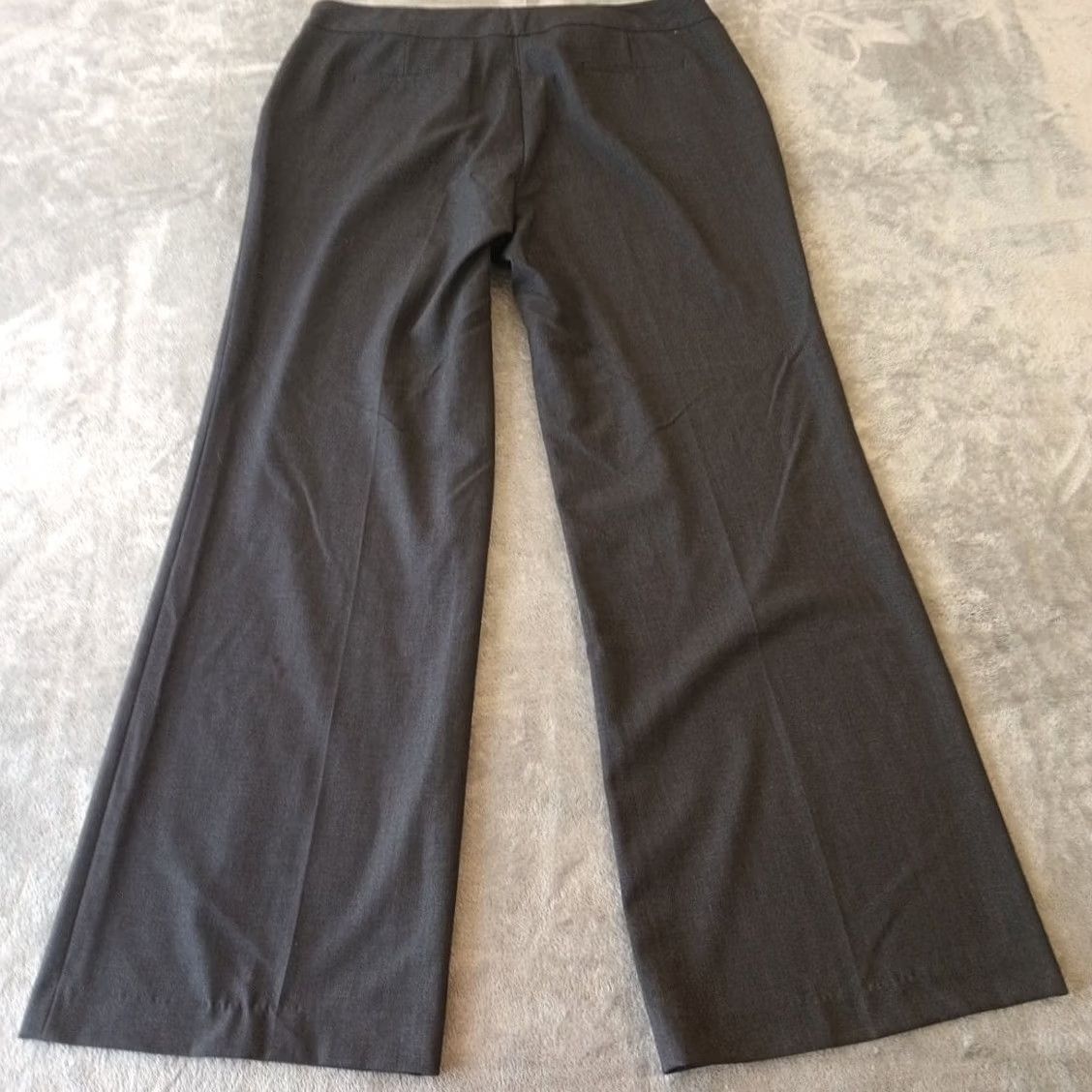 Calvin Klein Calvin Klein Dress Pants Womens Size 14 Gray High Rise Flat Front Pockets 38x32 Straight Inseam 32 Dress Pants Womens Size 36" / US 14 / IT 50 - 2 Thumbnail