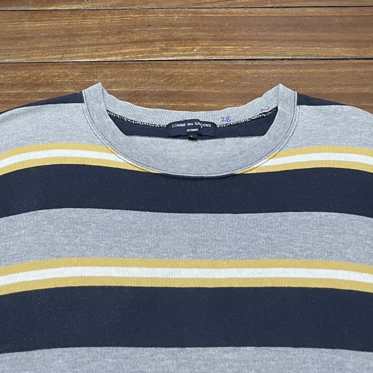 Comme des Garcons Homme Rare Vintage Comme Des Garcons Homme Stripe T-shirt 1990s Size US L / EU 52-54 / 3 - 3 Thumbnail