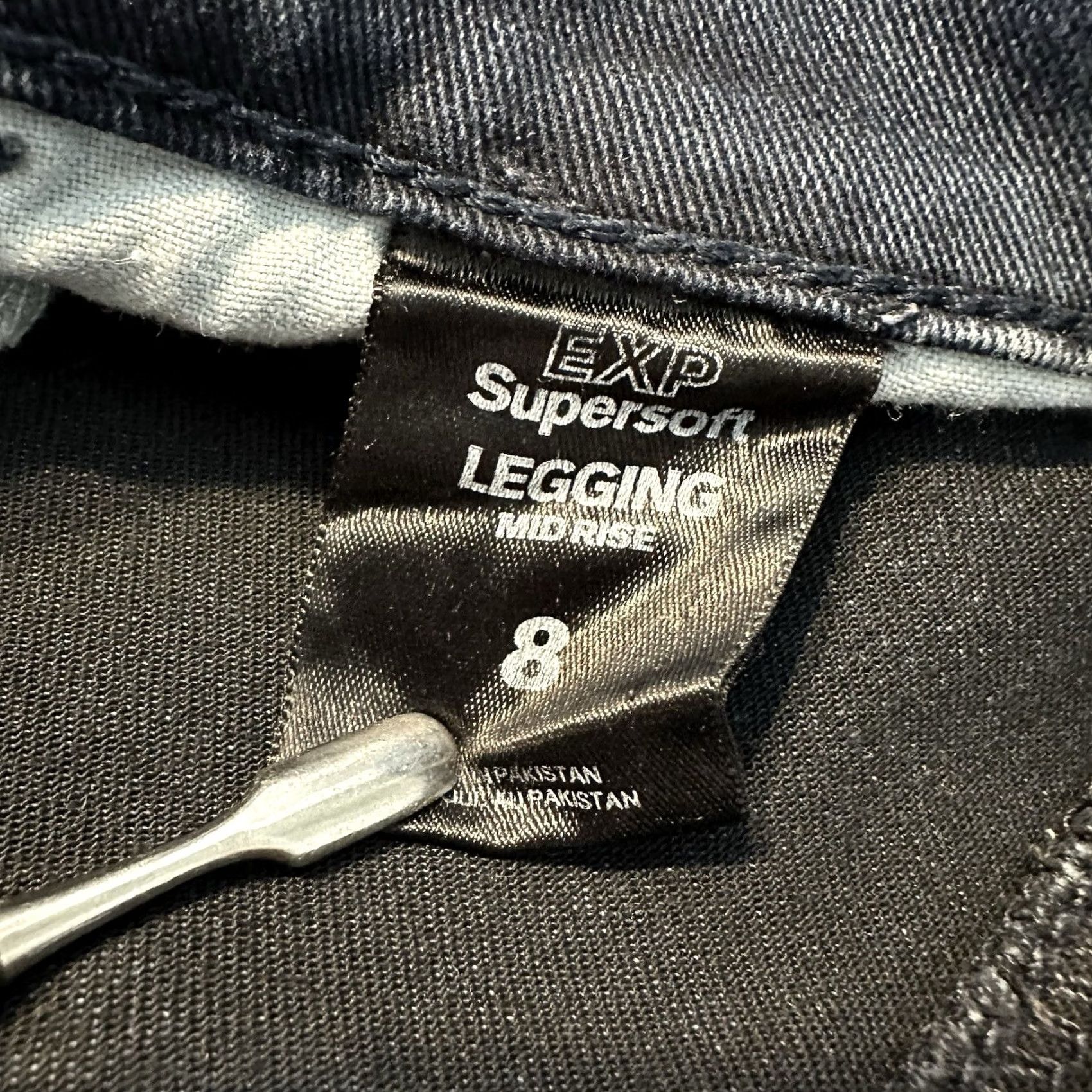 Express Express Womens Jeans 8 Mid Rise Denim Jeggings Stretch Pockets Blue 29x30 Size 29" - 6 Thumbnail