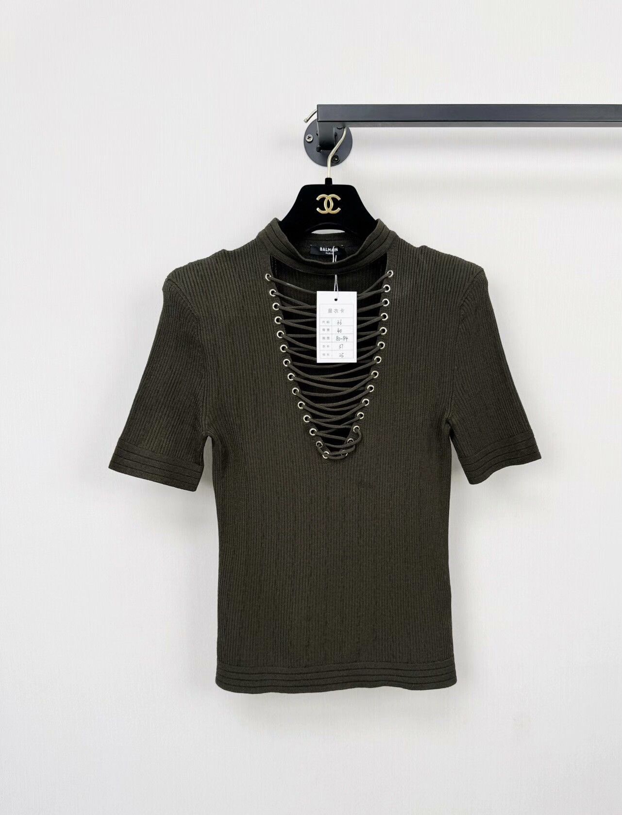 Balmain Balmain knitted short-sleeved shirt Size XS / US 0-2 / IT 36-38 - 1 Thumbnail