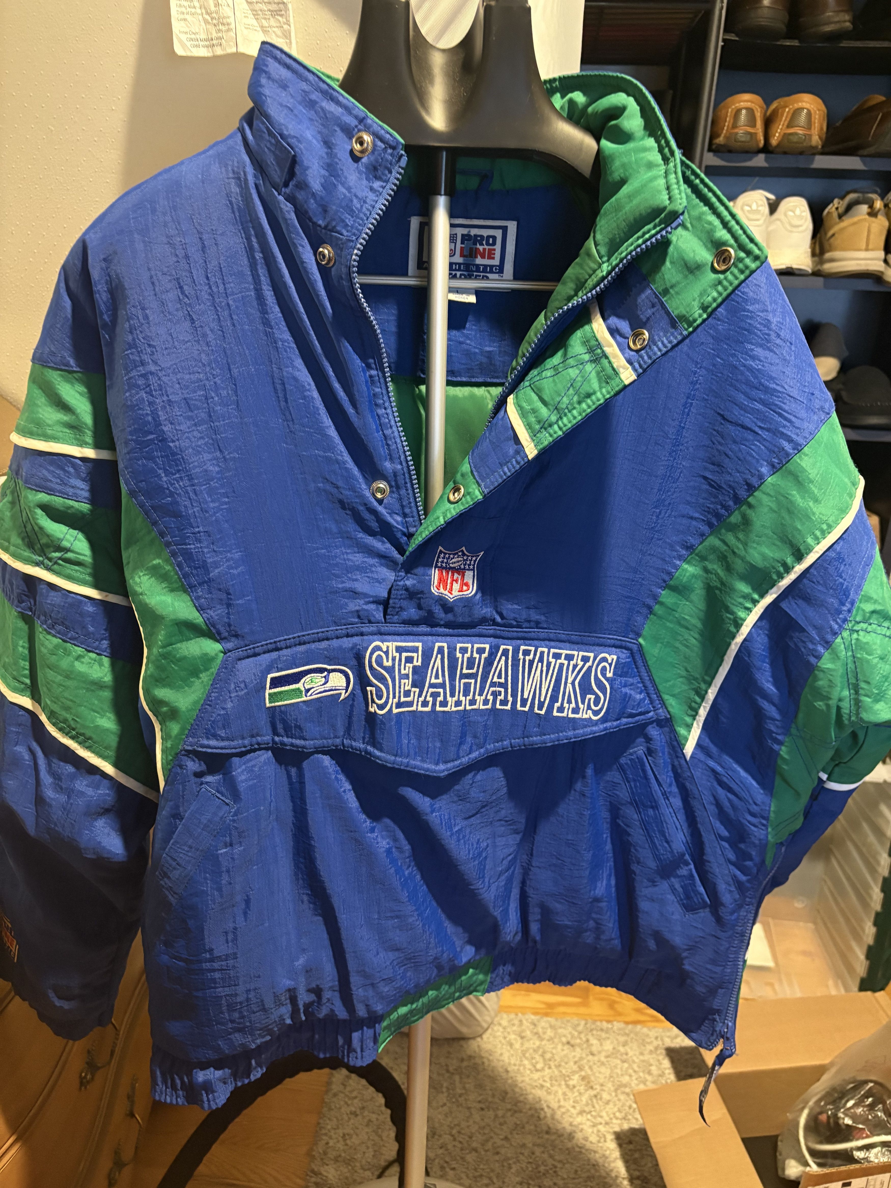 Starter Vintage 90s Seahwaks Starter Jacket - Size Large Size US L / EU 52-54 / 3 - 2 Thumbnail