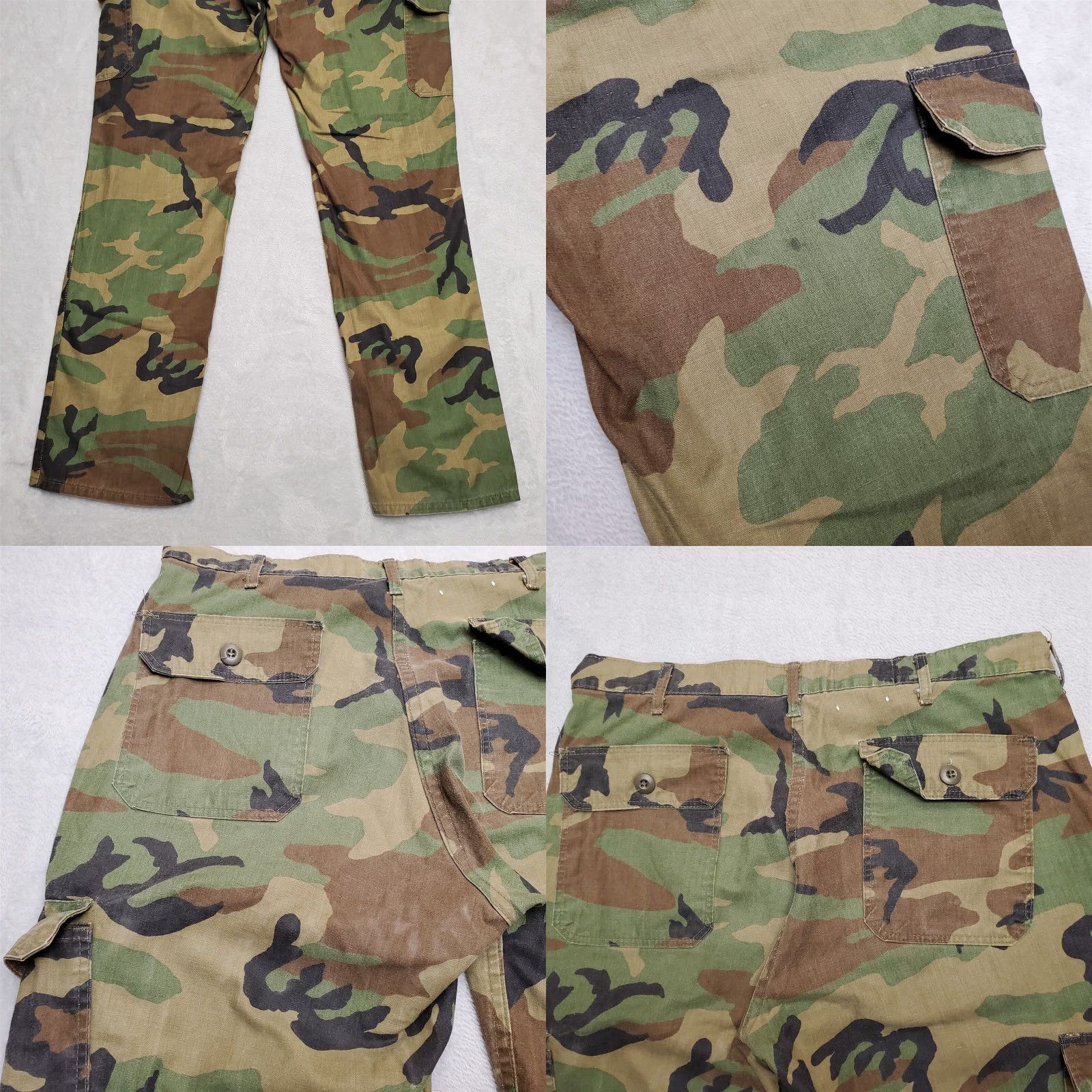 Vintage VINTAGE Cabela's Camouflage Pants Mens 35x33 Green Woodland Cotton 70s USA Cargo Pants Mens Size US 35 - 8 Thumbnail