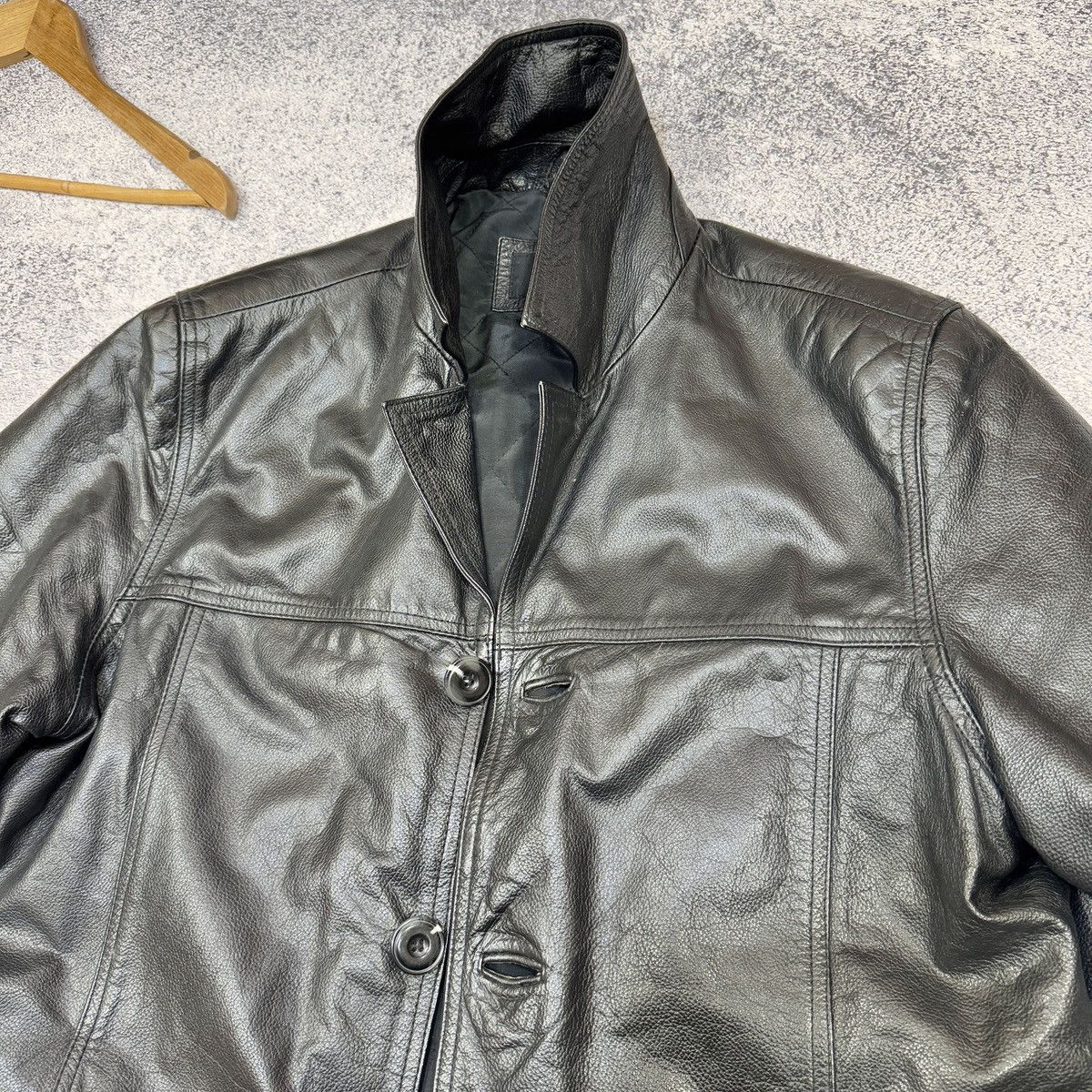 Vintage Vintage Saki Black Leather Jacket M size (48) Size US M / EU 48-50 / 2 - 12 Thumbnail