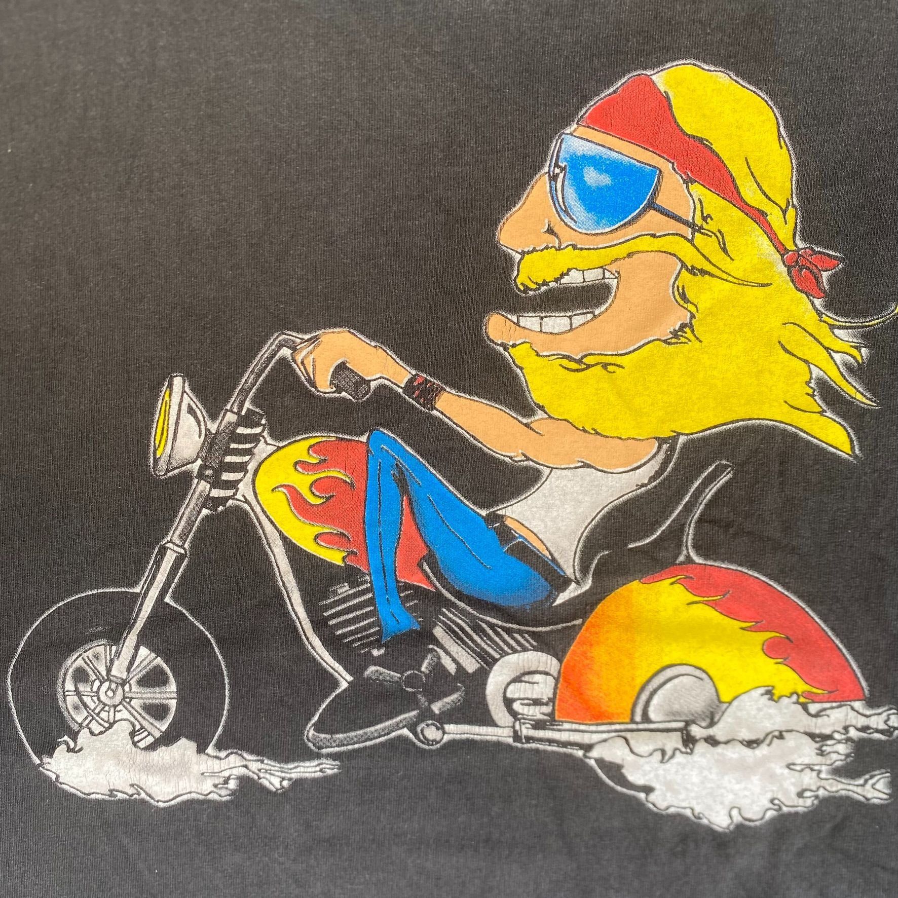 Hanes Vintage Y2K Biker Choppers Shirt MBNA Motorcycle Punk Tee Size US XL / EU 56 / 4 - 3 Thumbnail