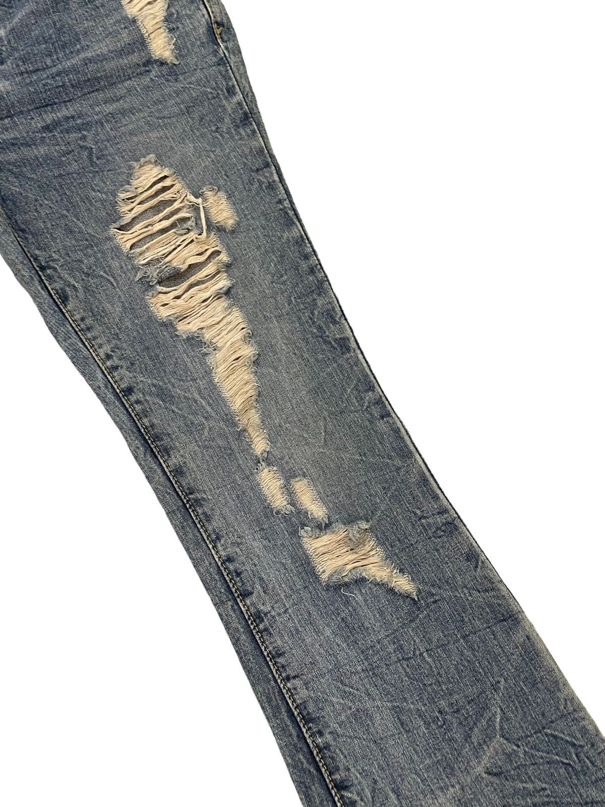 Japanese Brand Flare Jeans Colza Distress Low Rise Boot Cut 7🟦4 Size US 29 - 7 Thumbnail