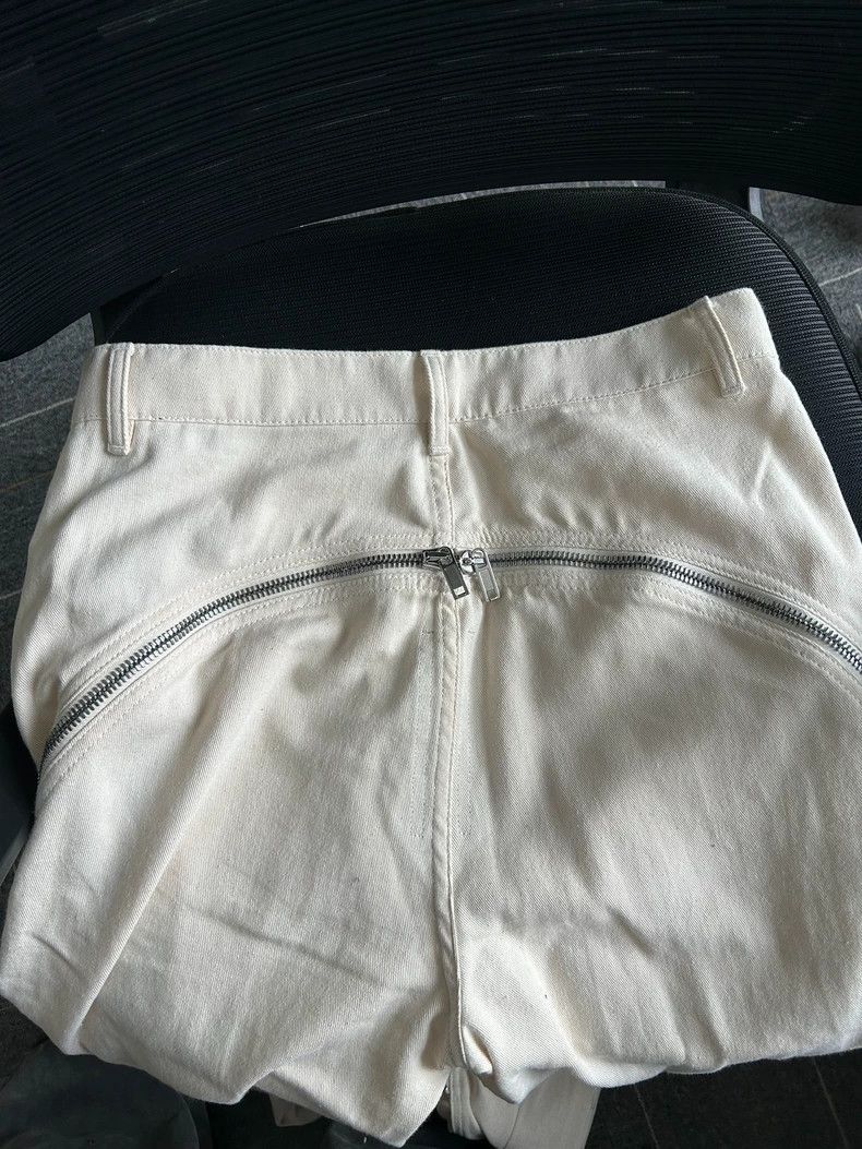 Rick Owens Rick Owens White zippered pants Size US 27 - 6 Thumbnail