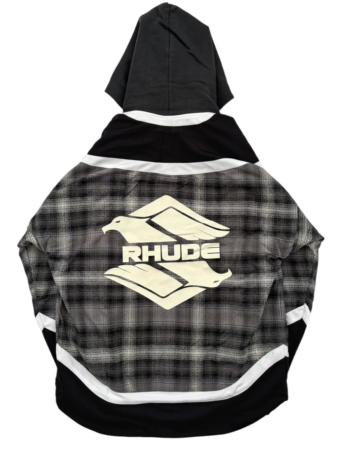 Rhude Hockey Hybrid Zip Up Hoodie Size US L / EU 52-54 / 3 - 2 Thumbnail