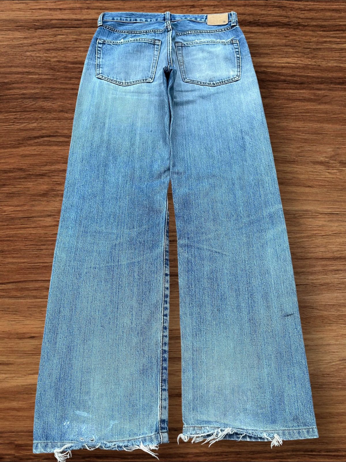 Japanese Brand × Jun Takahashi Vintage Japanese Blue Washed Buttonfly Ripped Selvedge Jeans Size US 30 / EU 46 - 3 Thumbnail