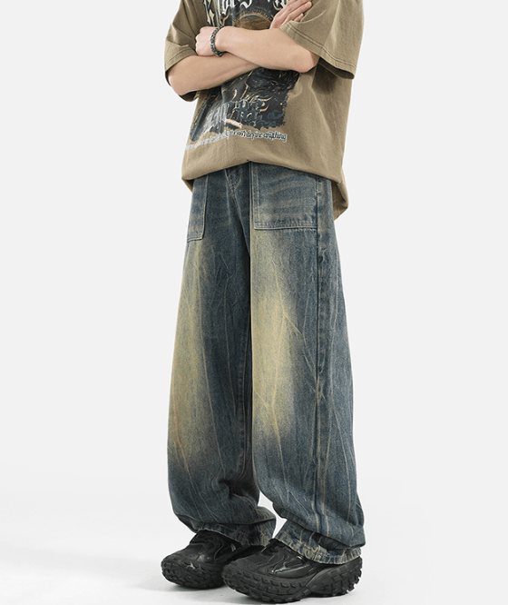 Japanese Brand × Jean American street cleanfit washed distressed flared jeans Size US 32 / EU 48 - 2 Thumbnail
