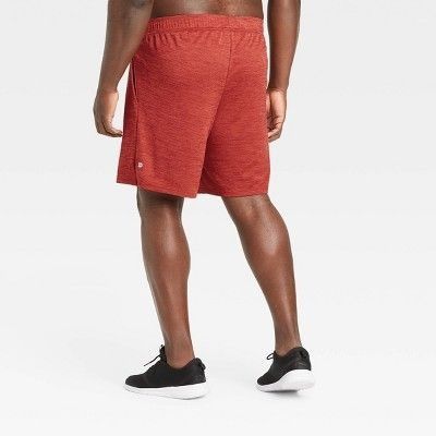 Other Mens Textured Red Athletic Shorts With Elastic Waistband & D Size ONE SIZE - 6 Thumbnail