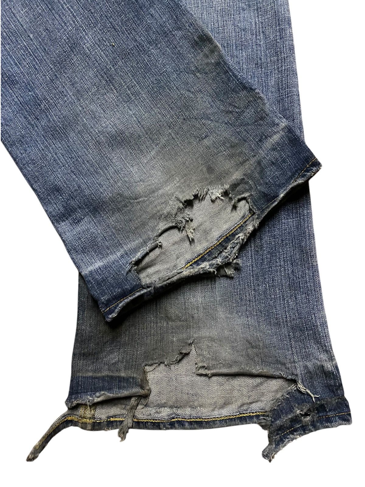 If Six Was Nine Rare Vintage Adriano Goldschmied Distressed Flare Jeans Size US 32 / EU 48 - 14 Thumbnail
