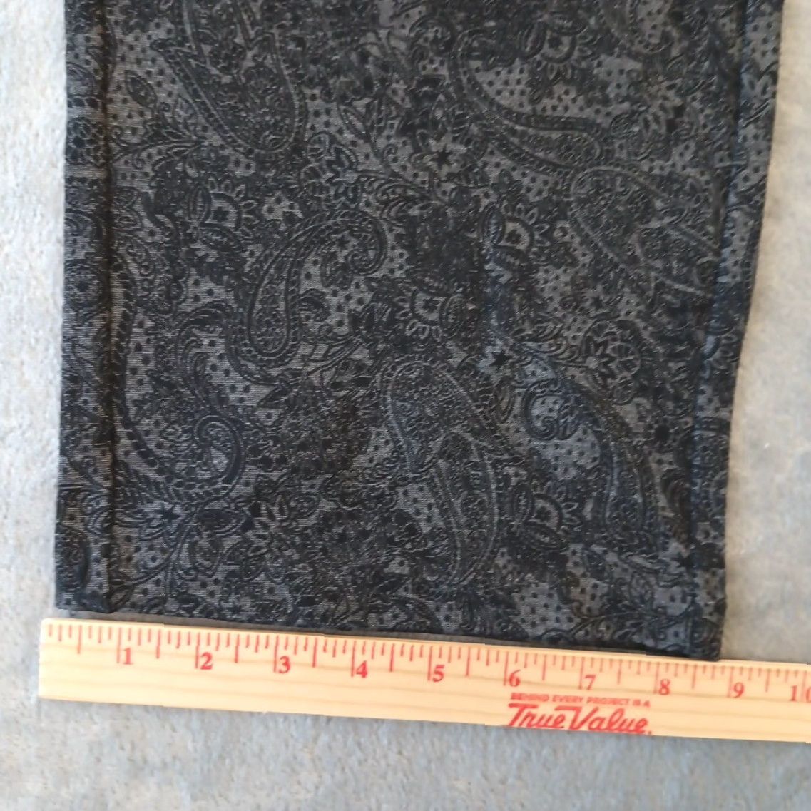 Vintage Cato Ankle Pants Womens XL Black Paisley Pull On Stretch 38x30 High Rise Size 40" / US 18 - 6 Thumbnail