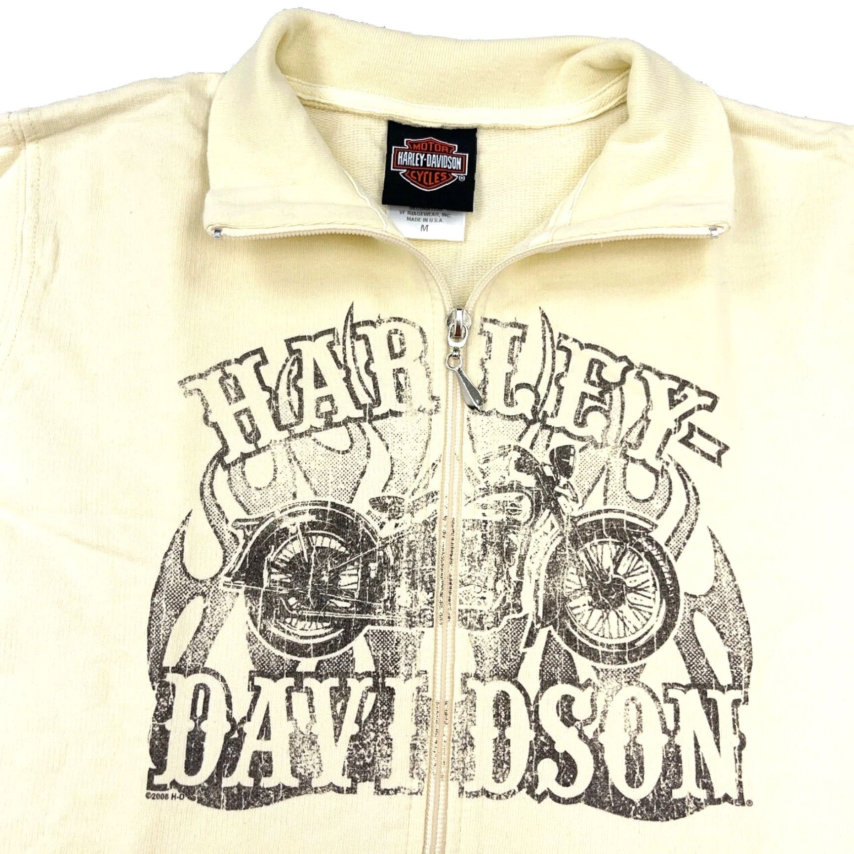 Harley Davidson VINTAGE Harley-Davidson Sweater Women Medium Pullover Knit Jacket All Seasons Logo Solid 90s Biker Fall Winter Spring Womens Size M / US 6-8 / IT 42-44 - 2 Thumbnail