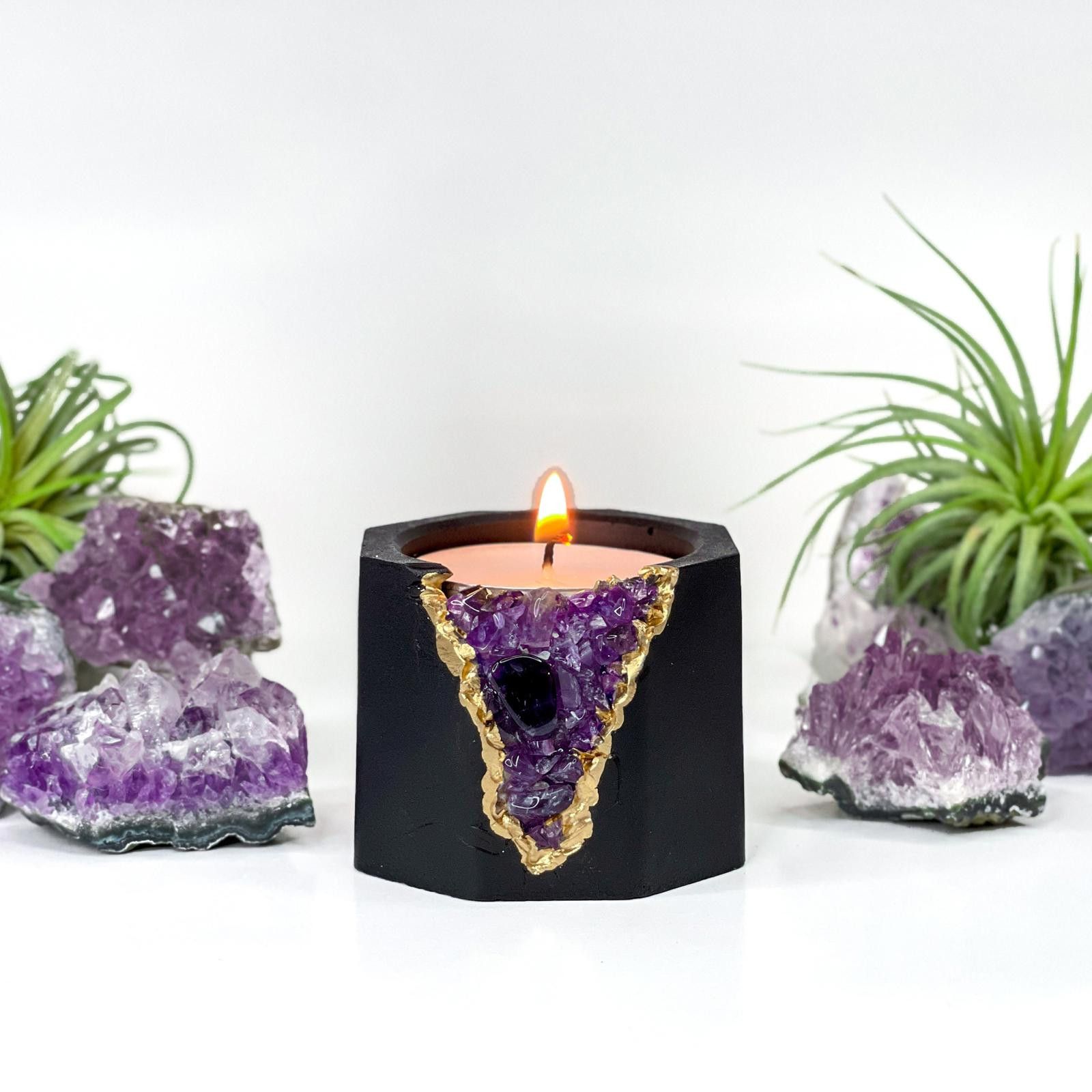 Other Amethyst Crystal Planter Geode Pot Pot Air Plant Holder Size ONE SIZE - 8 Thumbnail