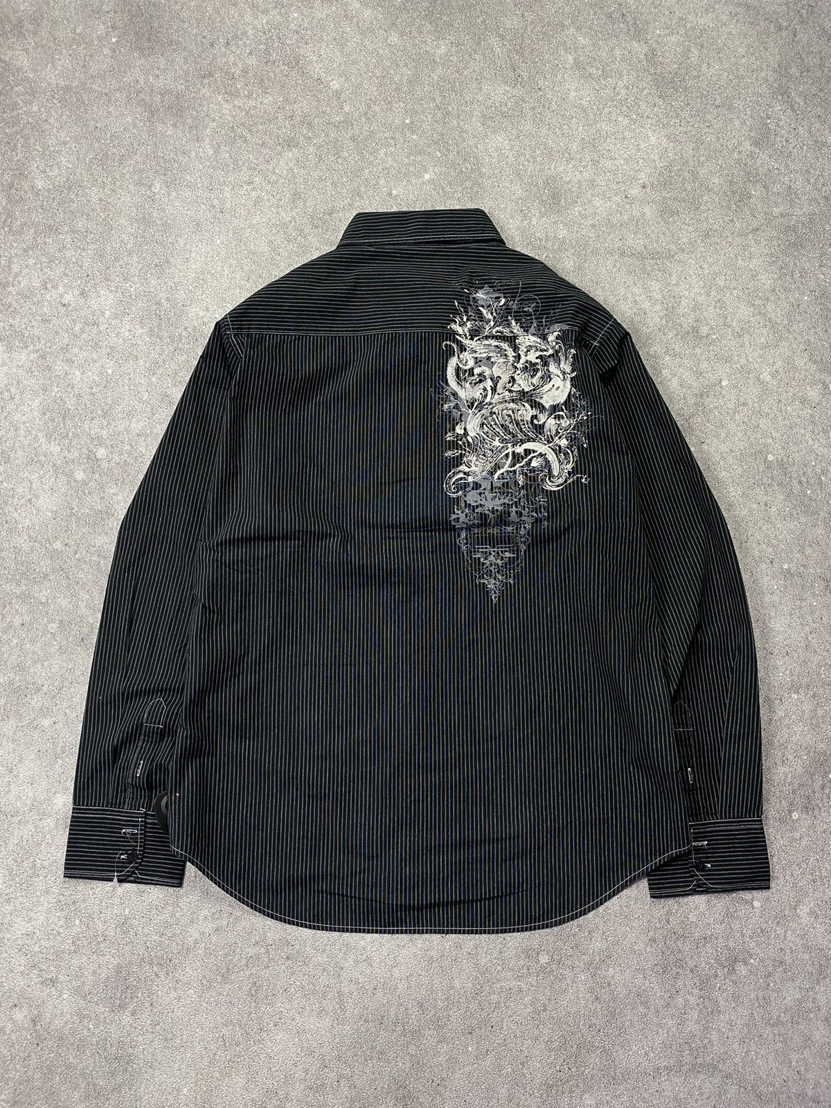 If Six Was Nine × Japanese Brand × KMRii Level Nine Stripes Japanese Poem Shirt Size US L / EU 52-54 / 3 - 2 Thumbnail
