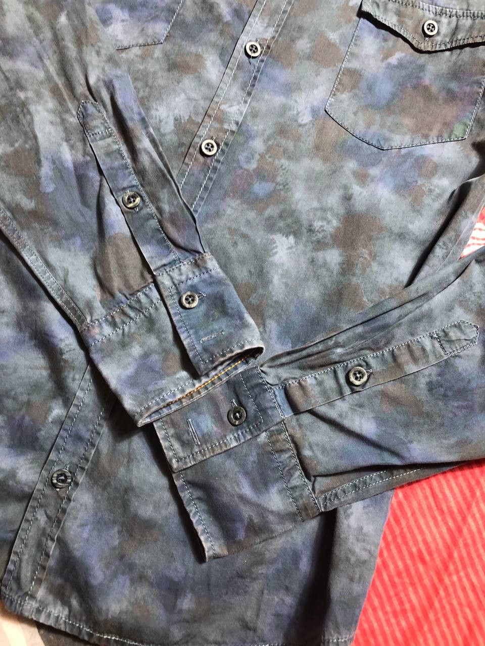 Hugo Boss × Vintage boss Vintage Mens Long Sleeve Striped Shirt Size US S / EU 44-46 / 1 - 14 Thumbnail
