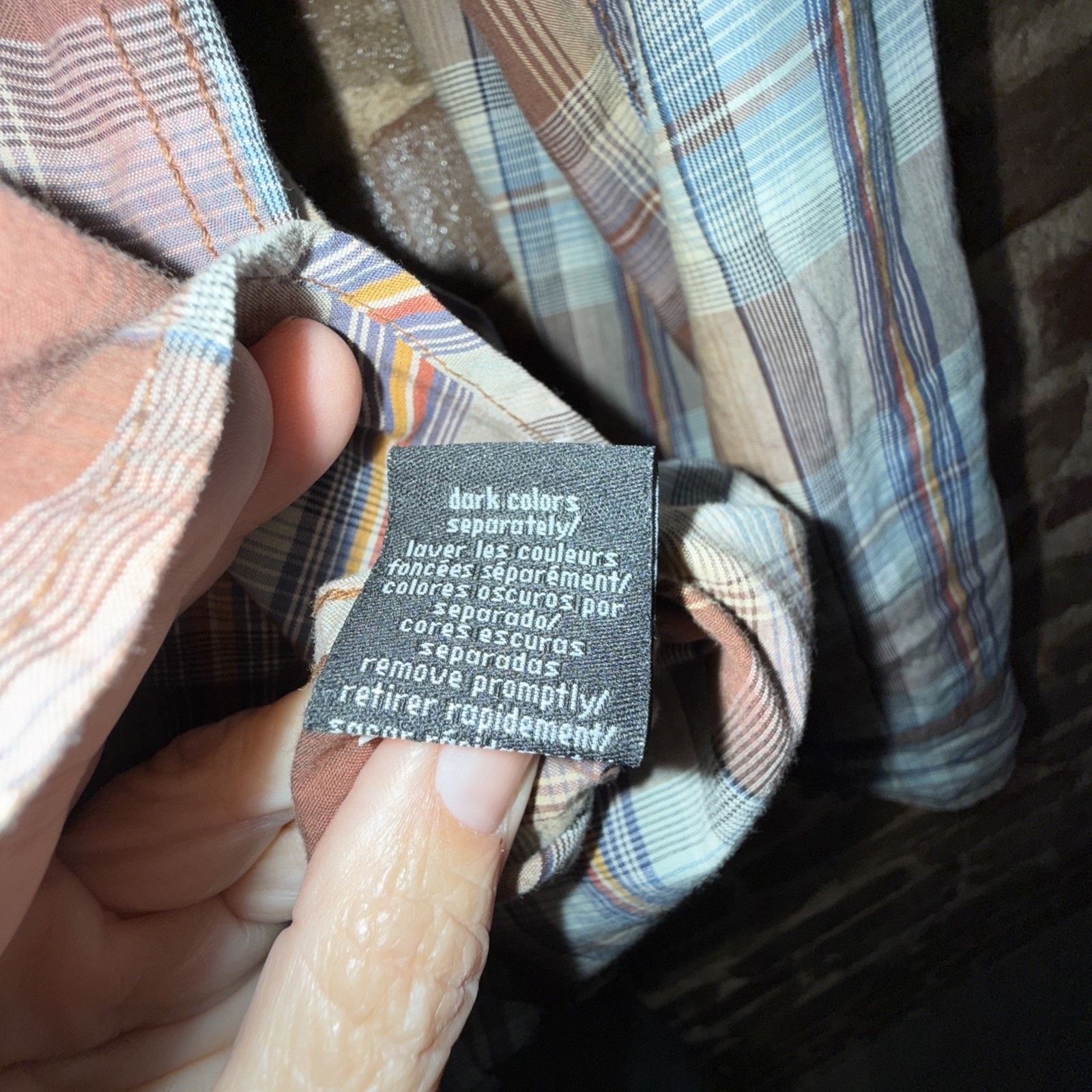 Calvin Klein Calvin Klein Mens XL Brown Plaid Cowboy Rodeo Western Retro Size US XL / EU 56 / 4 - 6 Thumbnail