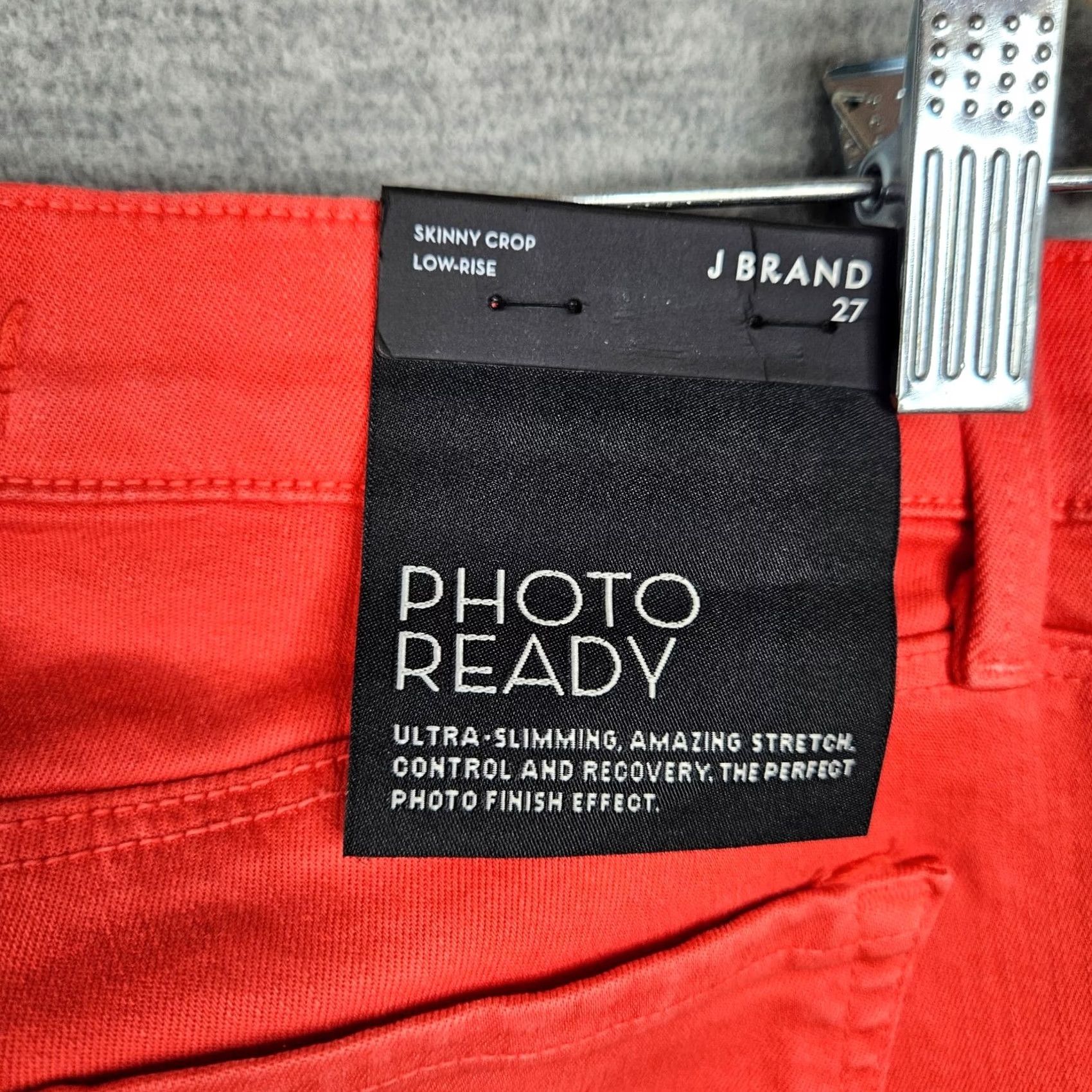J Brand J.Brand DARK Coral Photo Ready Skinny Crop Low-Rise Slimming Jeans Size 27 NWOT Women Jeans Slimming Dark Coral 27 Womens Size 27" / US 4 / IT 40 - 6 Thumbnail
