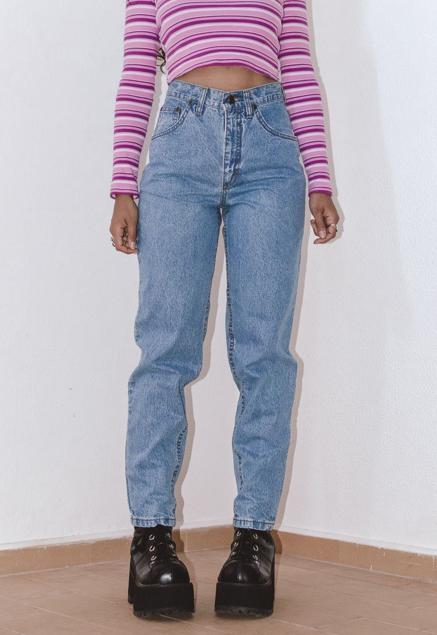 Lee 90s Rare Lee Vintage High Waisted Jeans - Tight Fit Jeans Size 29" - 2 Thumbnail