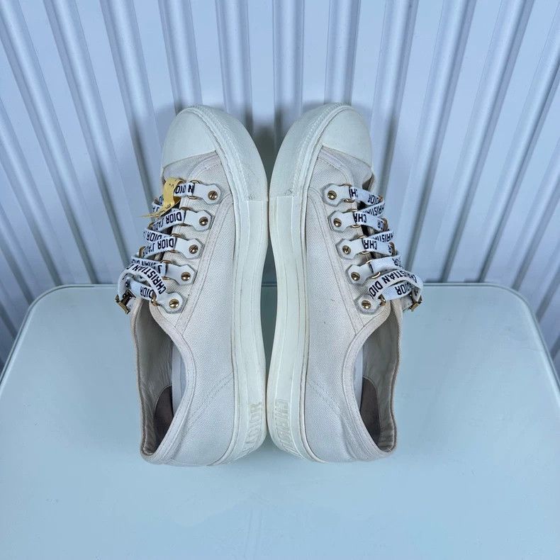 Dior Dior White Canvas Sneakers Size 35.5-2506 Size US 4.5 / IT 34.5 - 5 Thumbnail