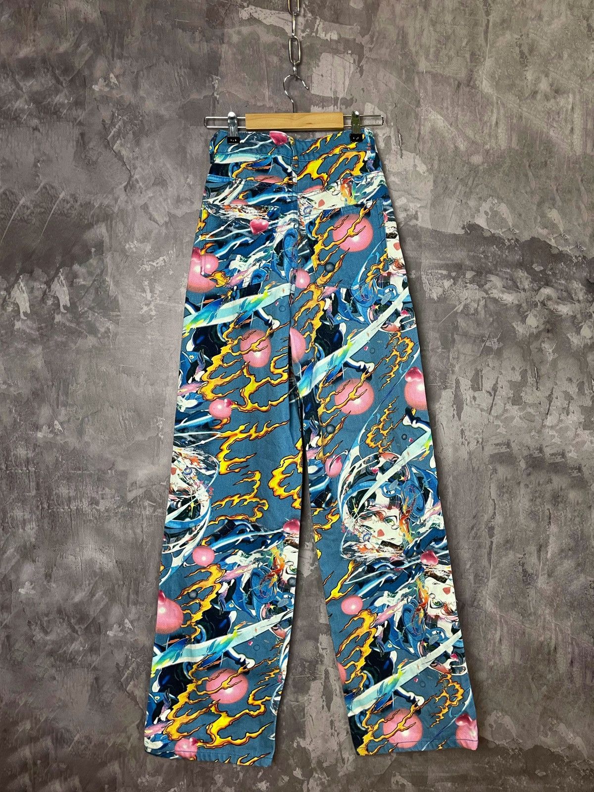 Anime × Japanese Brand Crazy Japanese Brand Anime Overprint Jeans Y2K Size 28" / US 6 / IT 42 - 9 Thumbnail