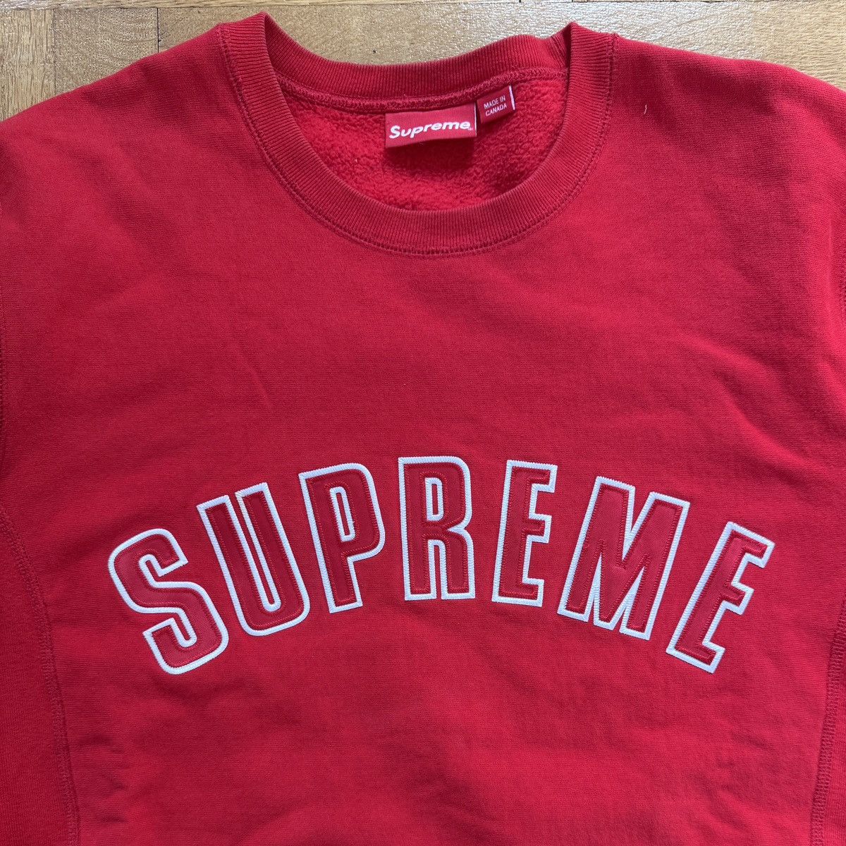 Supreme Supreme Red Arc Logo FW 15 Size US XL / EU 56 / 4 - 3 Thumbnail