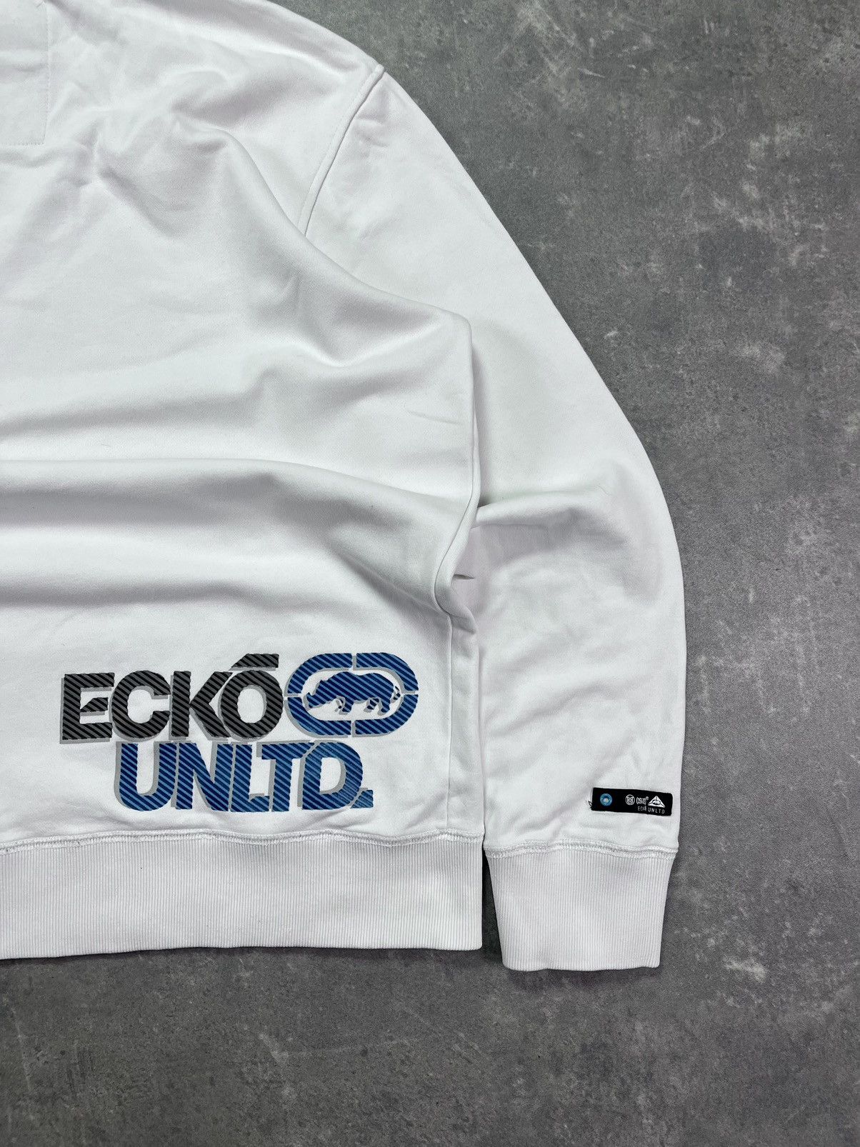 Ecko Unltd. Ecko Unlimited Y2K 3D Rhino Logo Zip Hoodie XL White Size US XL / EU 56 / 4 - 15 Thumbnail