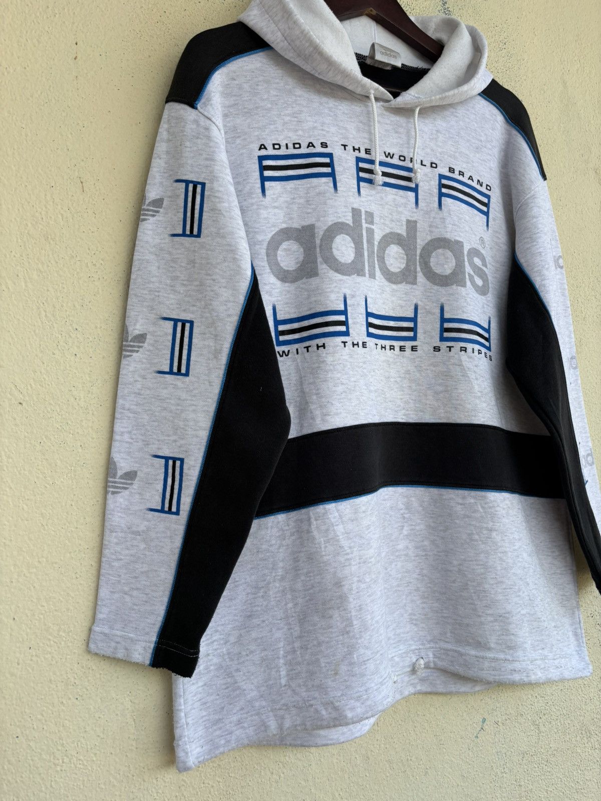 Adidas × Vintage Vintage Adidas Big Logo Hoodie Size US S / EU 44-46 / 1 - 4 Thumbnail