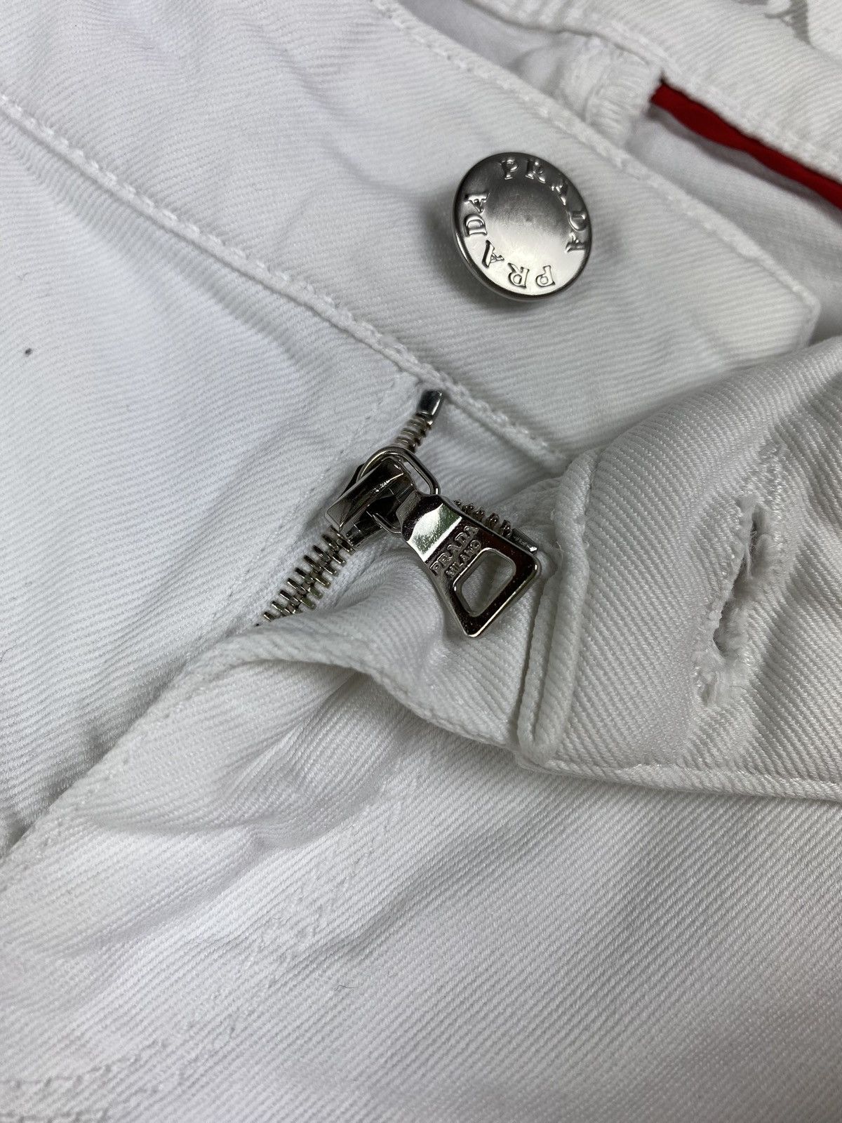 Prada Prada ladies cropped denim Breeches jeans size 29 white Size 29" - 13 Thumbnail