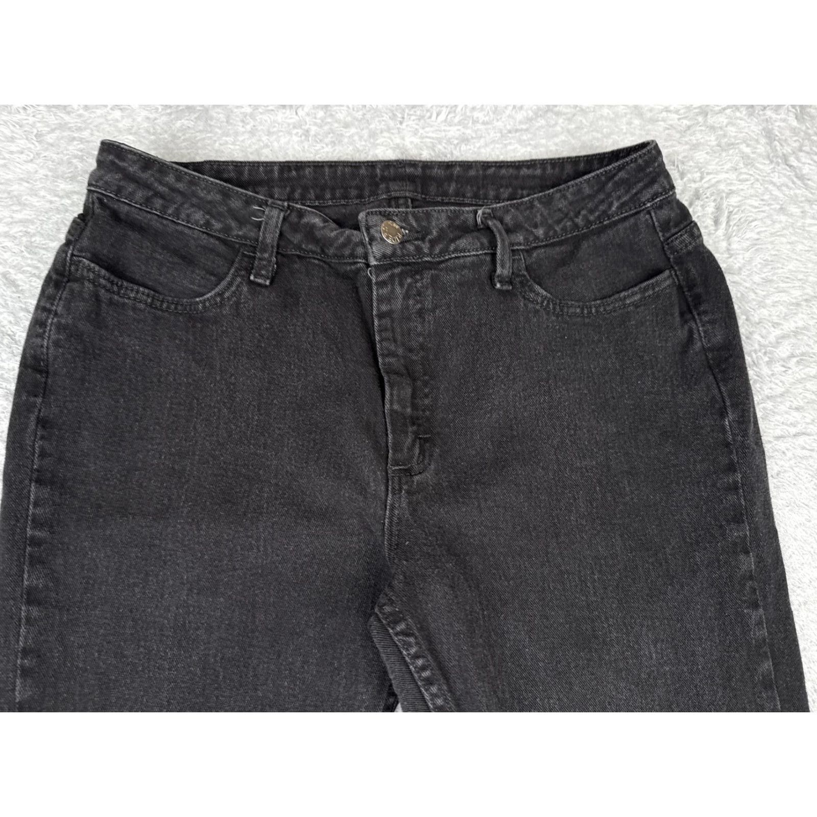 Lee Lee Jeans Womens Jeans Black Denim Mid Rise Bootcut 12 Regular 30x30 5-Pocket Denim Cotton Blend Cowboy Style Size 34" / US 12 / IT 48 - 4 Thumbnail