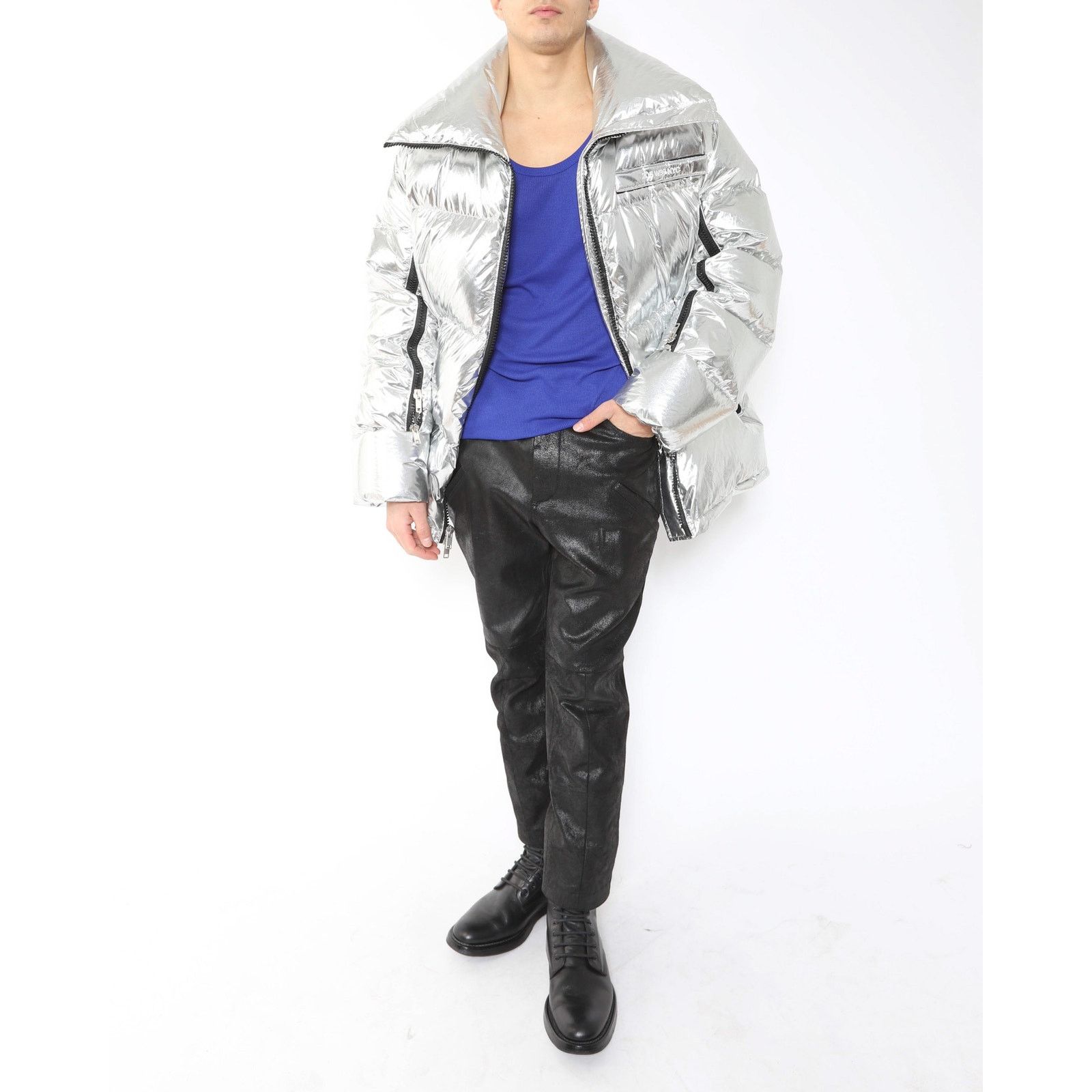 Calvin Klein 205W39NYC FW18 Oversized Puffer Jacket in Silver Size US XS / EU 42 / 0 - 3 Thumbnail