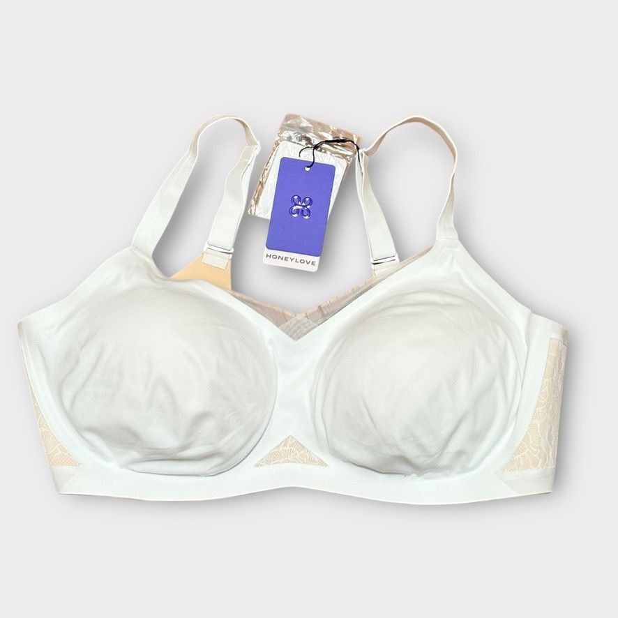 Other NEW Honeylove CrossOver Lace Bra 3X+ White Comfort Support W Size ONE SIZE - 4 Thumbnail