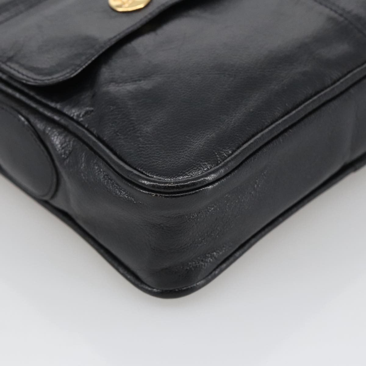 Celine CELINE Shoulder Bag Leather Black Gold Size ONE SIZE - 14 Thumbnail