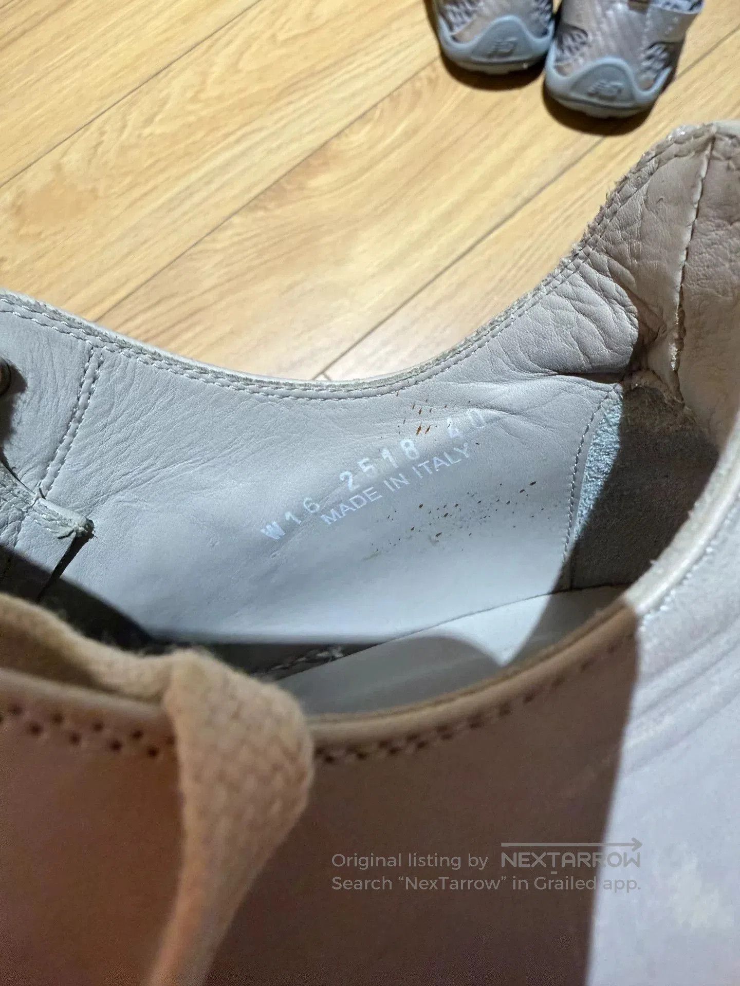 Rick Owens Rick Owens Gray Leather Low-Top Sneakers. Size US 5 / EU 37 - 3 Thumbnail