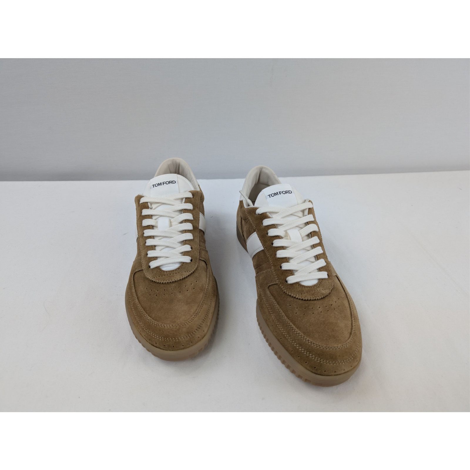 Tom Ford o1rshd1 Q:2 / Terence low-top sneakers in tan suede/white Size US 13 / EU 46 - 6 Thumbnail