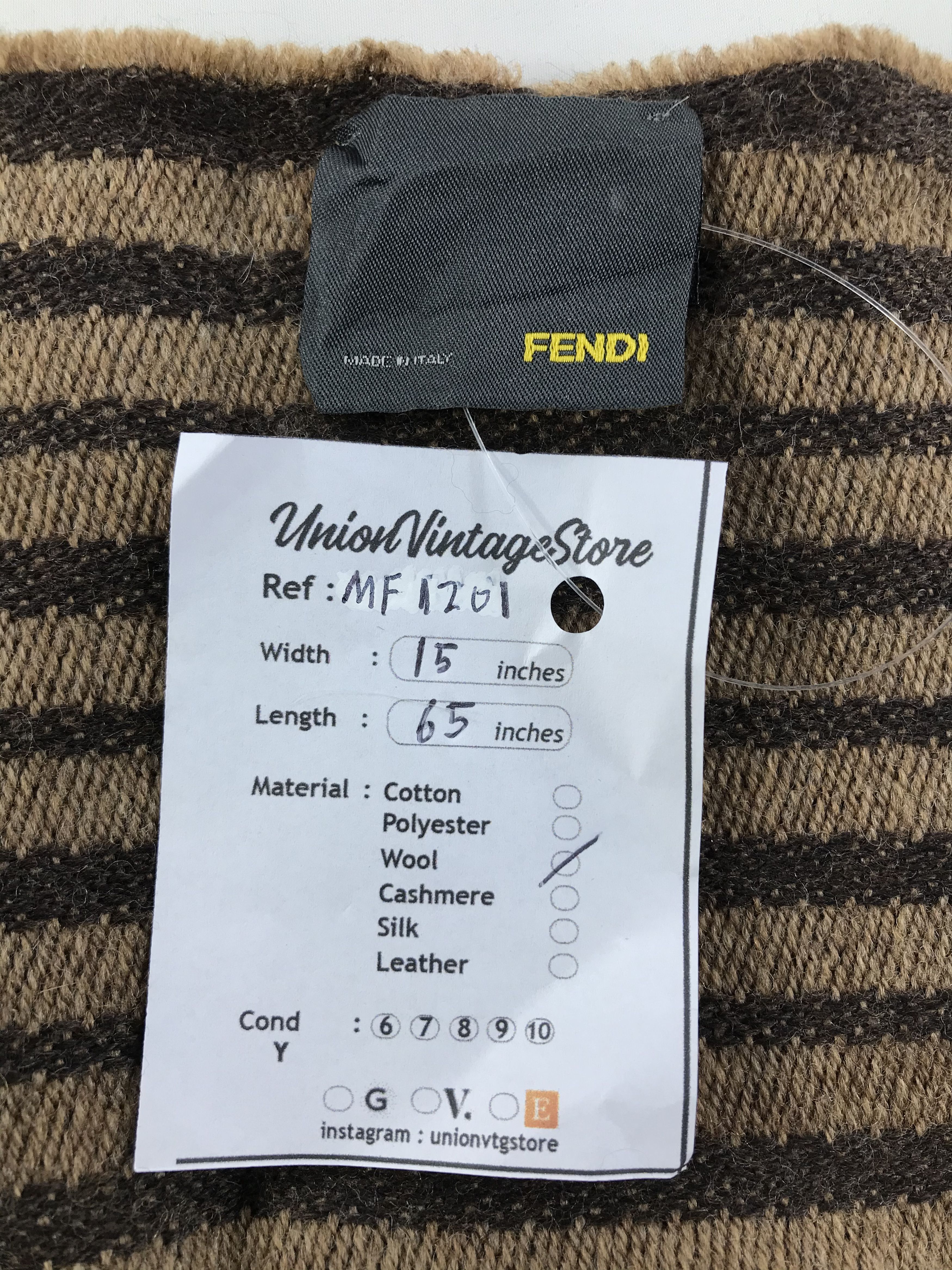 Fendi Vintage Fendi Scarf/Muffler/Neckwear MF1201 Size ONE SIZE - 7 Thumbnail