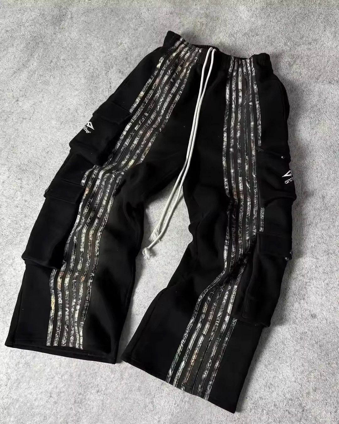 Other High Street Camouflage Striped Wide-leg Pants Size US 36 / EU 52 - 4 Thumbnail