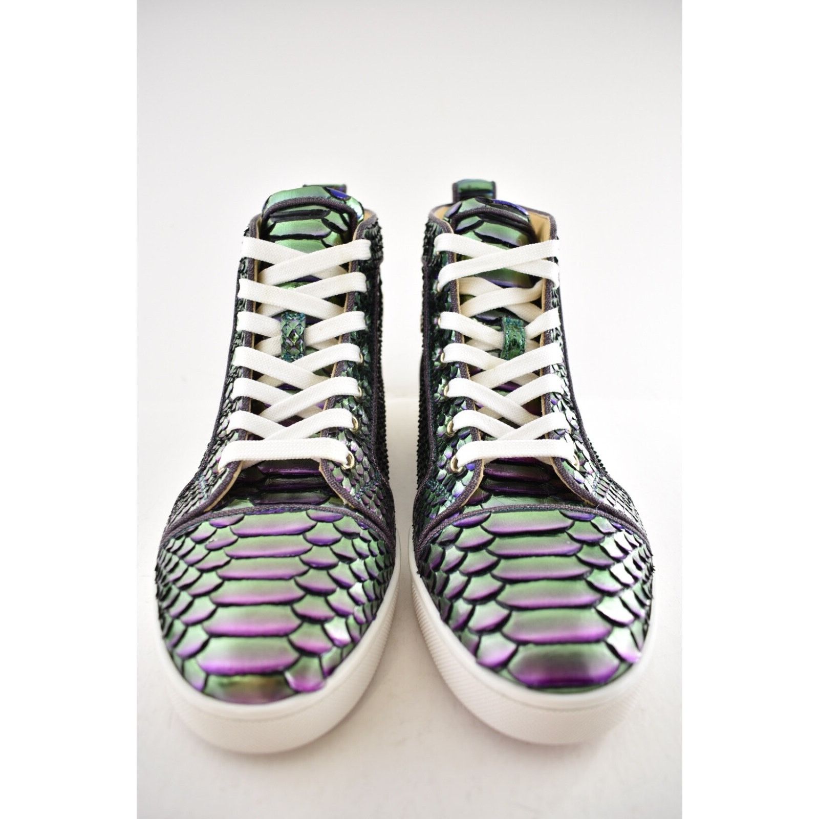 Christian Louboutin Bip Bip Orlato Flat Python Snakeskin High Top Sneaker 41 Size US 11 / IT 41 - 6 Thumbnail