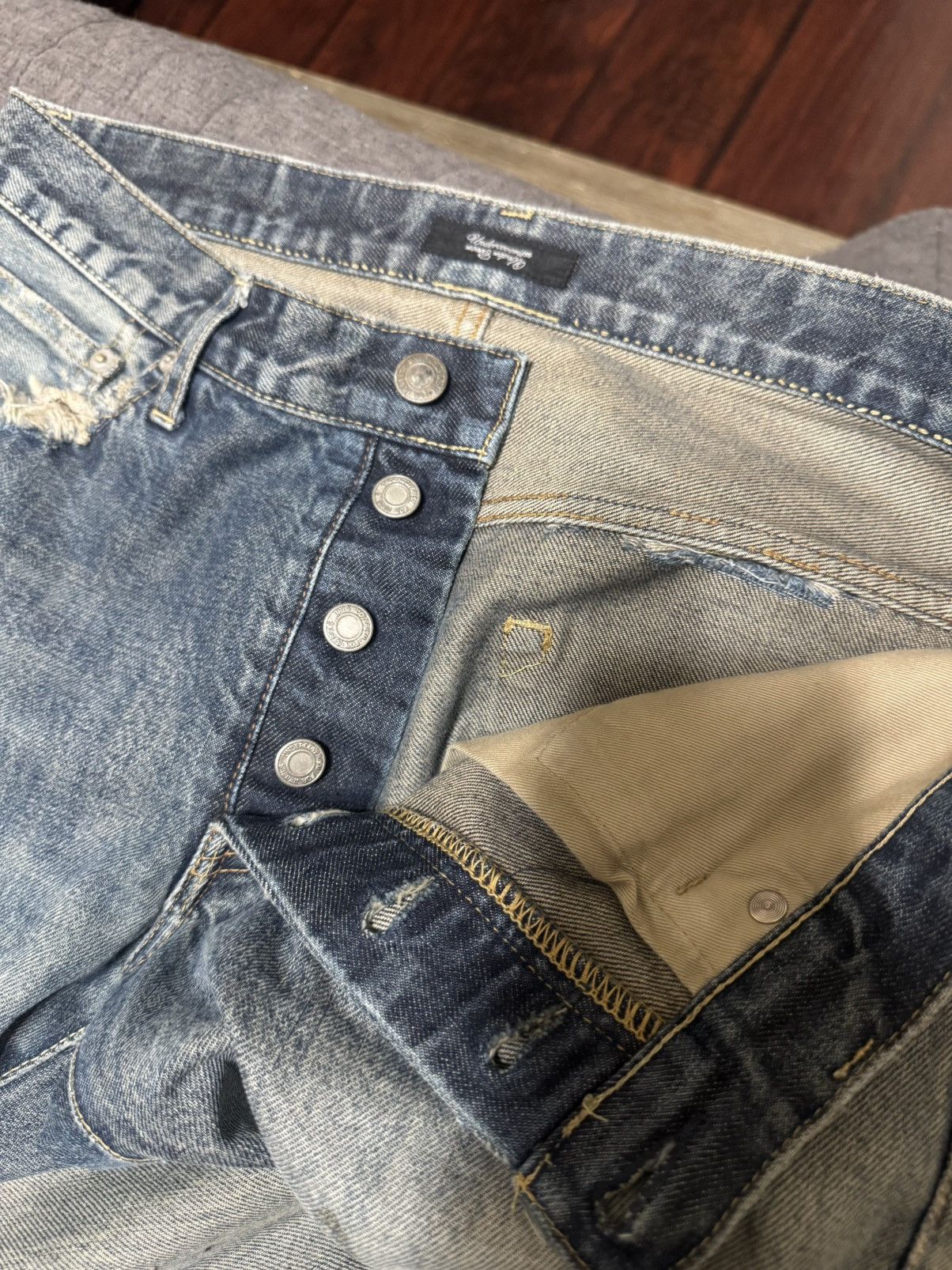 Undercover Undercover SS10 68 Blue Yarn Denim Size US 31 - 12 Thumbnail