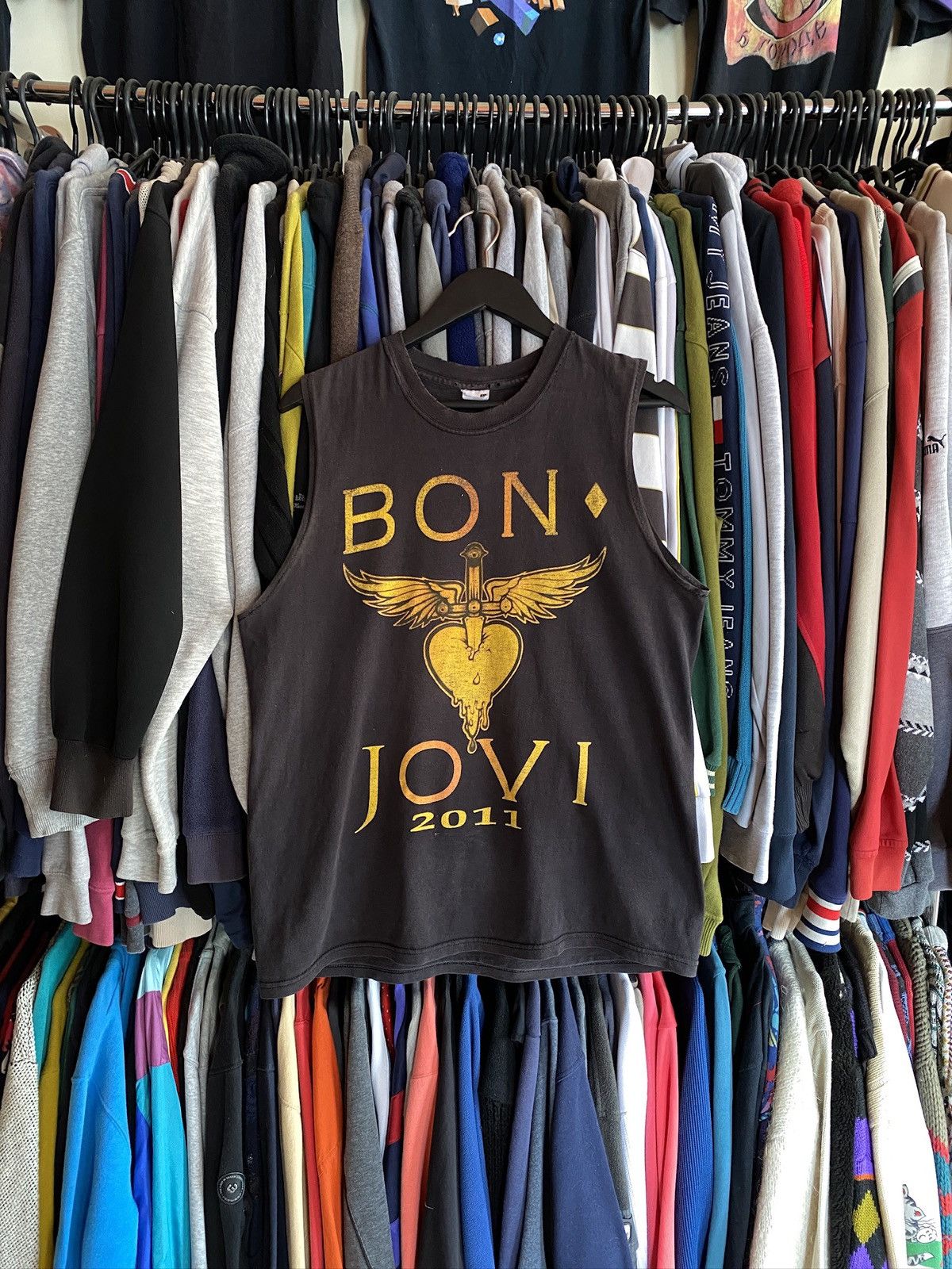 Band Tees VINTAGE BON JOVI TOUR DISTRESSED TANK TOP TEE Y2k Size US L / EU 52-54 / 3 - 1 Thumbnail