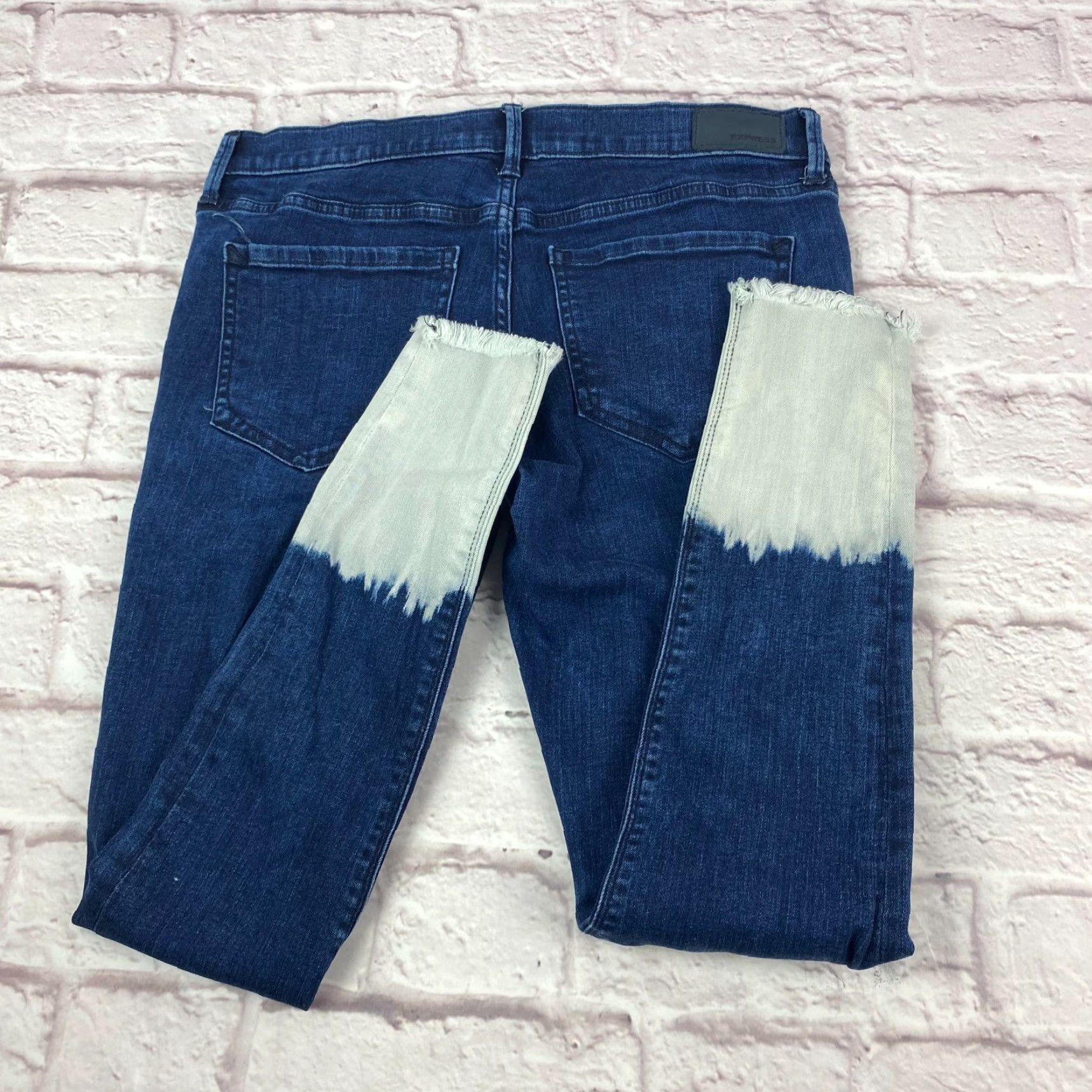 Express Express Jeans Ankle Denim Jeans Size 8 Regular Women Denim 8 Blue Jeans Distressed Comfort Stretch 27 in Inseam 9 __ Size 30" / US 8 / IT 44 - 2 Thumbnail