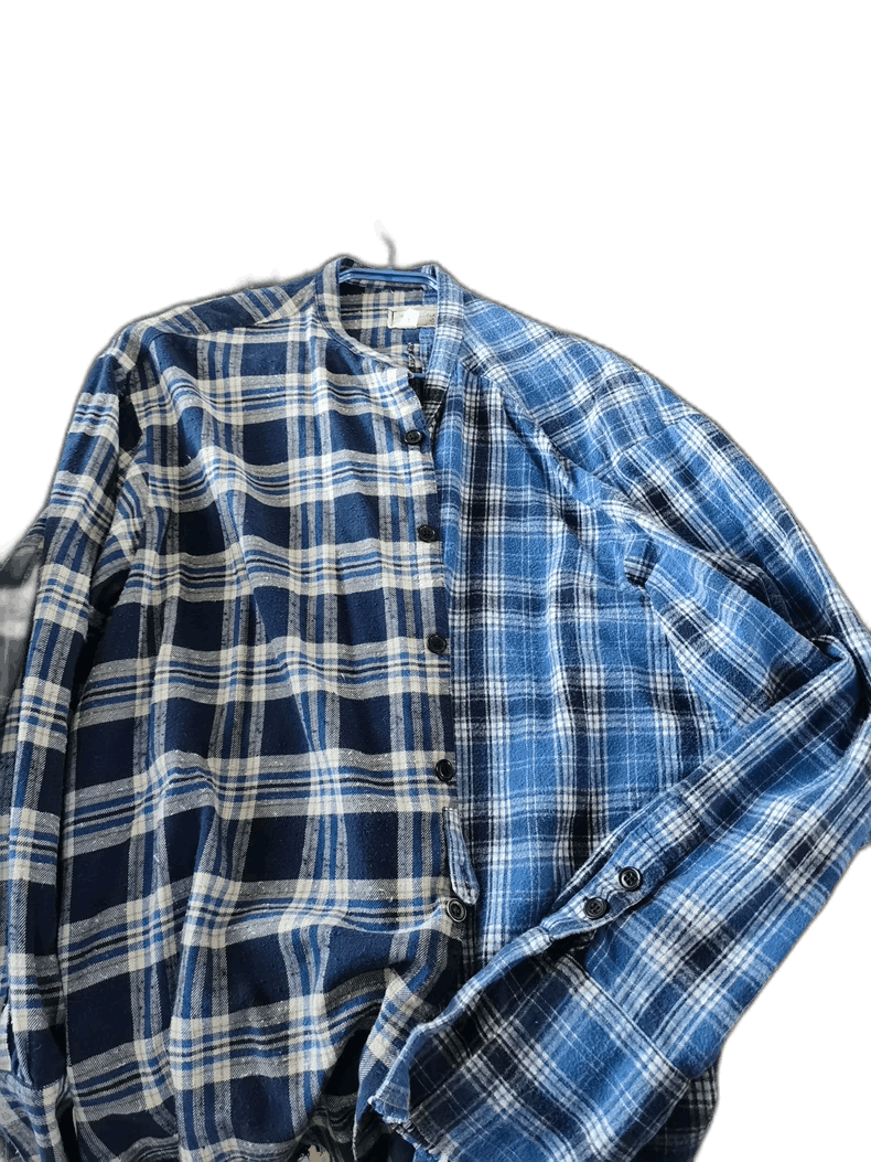 Greg Lauren greg lauren plaid shirt with unique design Size US M / EU 48-50 / 2 - 1 Thumbnail