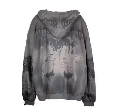Japanese Brand Anime Girls Distressed Zip Up Hoodie Size US XL / EU 56 / 4 - 4 Thumbnail