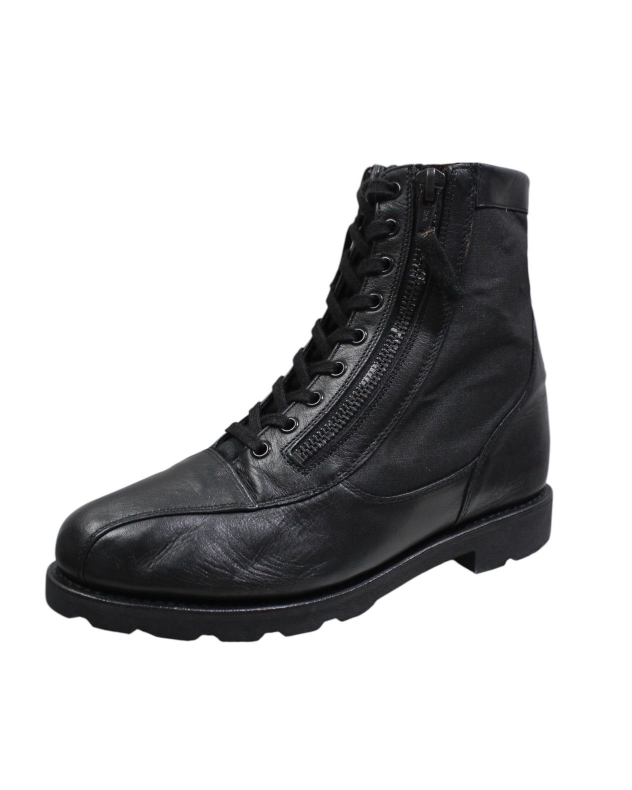 Vintage 2014 ARMY FRENCH LEATHER BOOTS Size US 10 / EU 43 - 4 Thumbnail