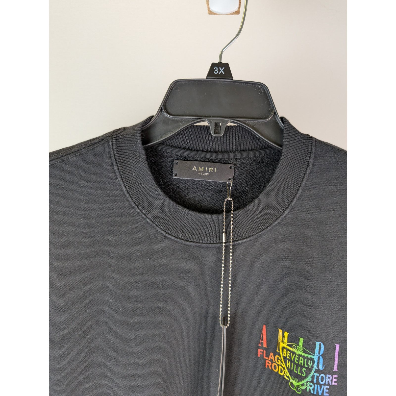 Amiri o1rshd1 Amiri Beverly Hills Crewneck Sweatshirt in Black Size US XL / EU 56 / 4 - 7 Thumbnail
